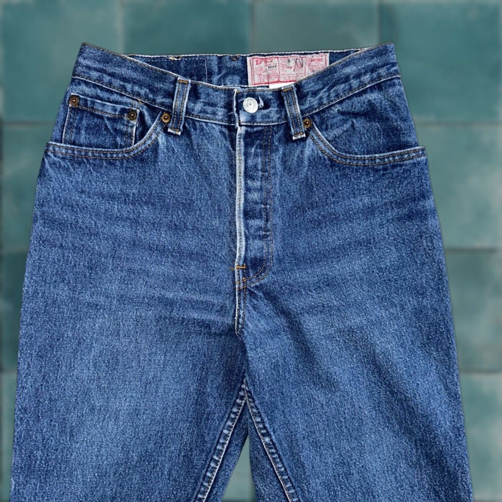 Levi's VINTAGE Levis 501 Jeans 80s USA Blue Straight Leg XX Med Wash 26501 25x27 Size 42" / US 20 - 1 Thumbnail