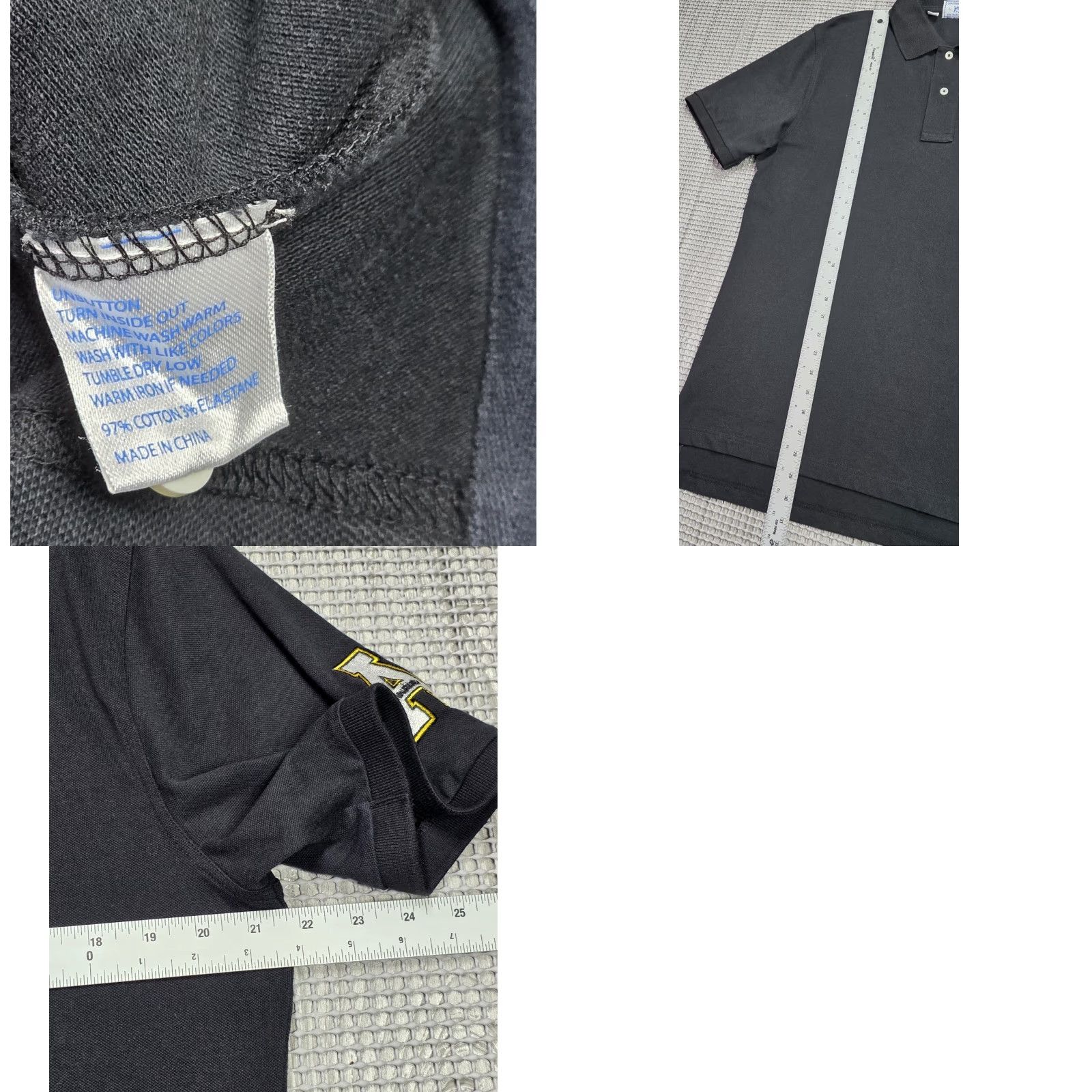 Southern Tide Southern Tide SkipJack Polo Shirt Men L Black Short Sleeve Counterpart: Appalachian State Embroidered Logo Polo Shirt Size US L / EU 52-54 / 3 - 8 Thumbnail