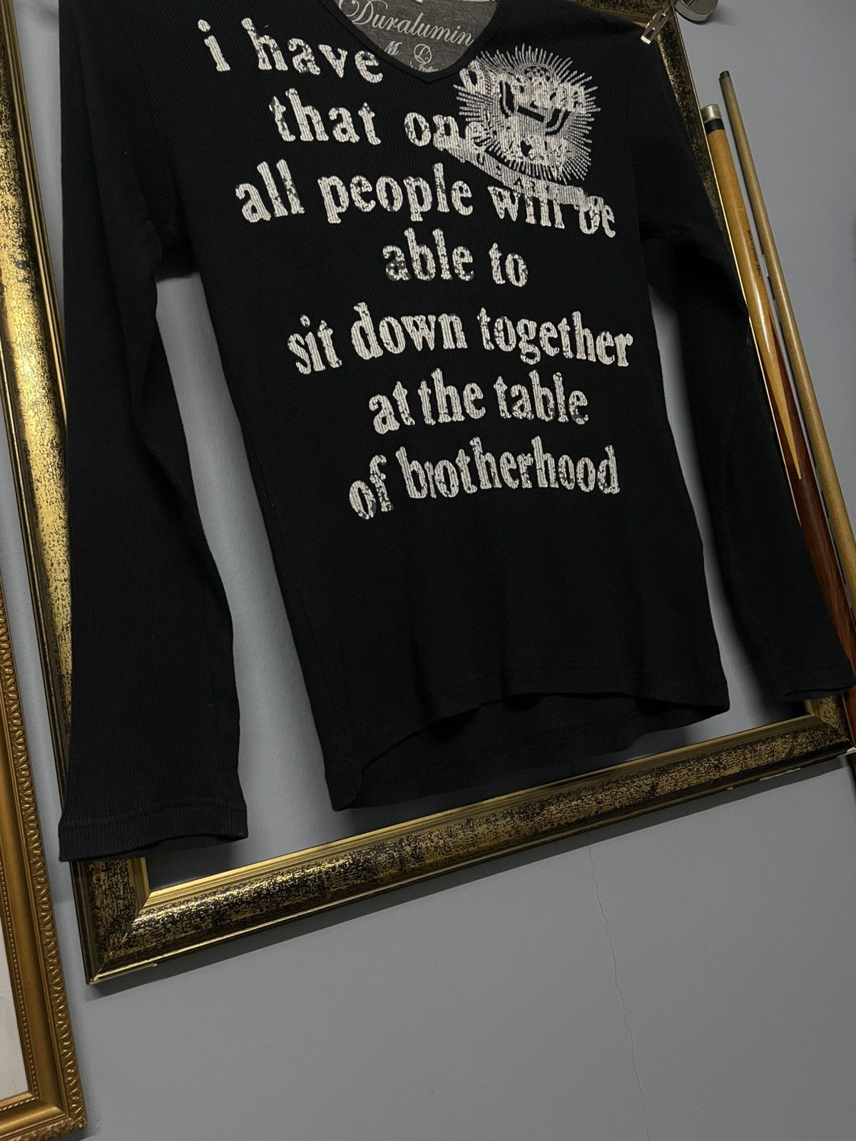 Designer × Japanese Brand × Vintage Vintage 1990s Japan Duralumin Poem Brotherhood Thermal Black Size US S / EU 44-46 / 1 - 4 Thumbnail