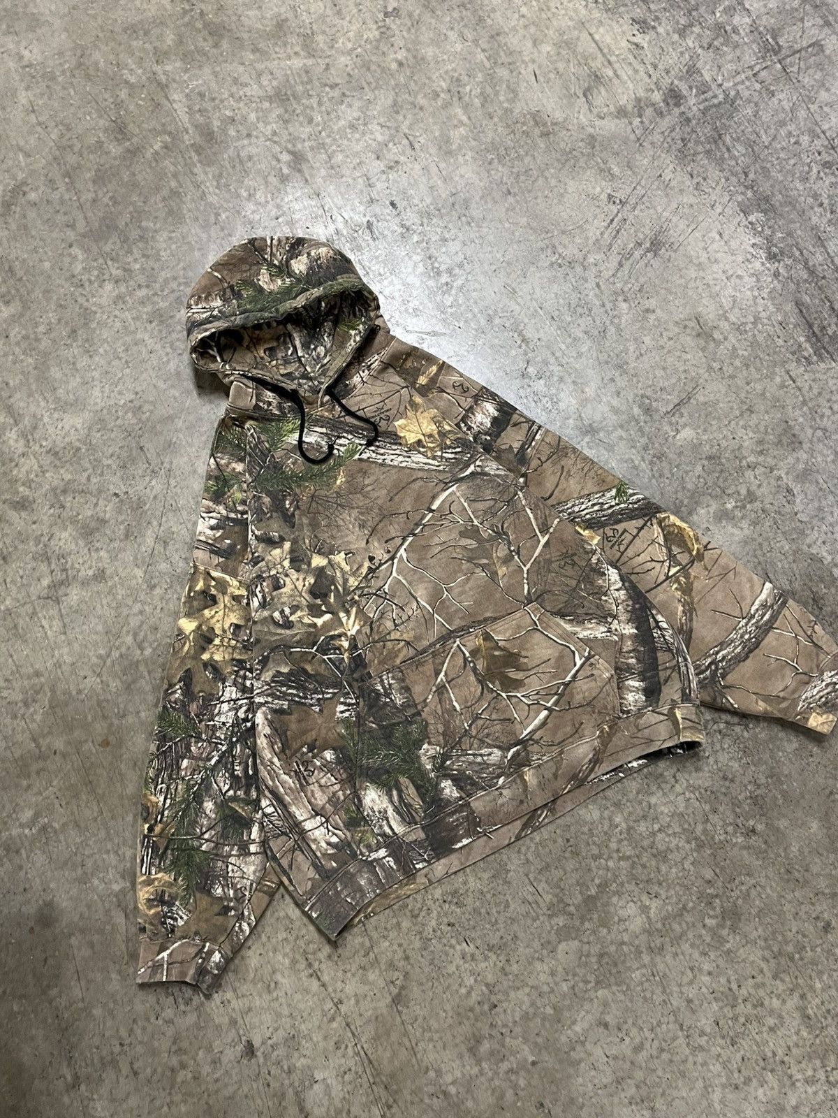 Realtree camo blank boxy fit heavy cotton hoodie rare hype