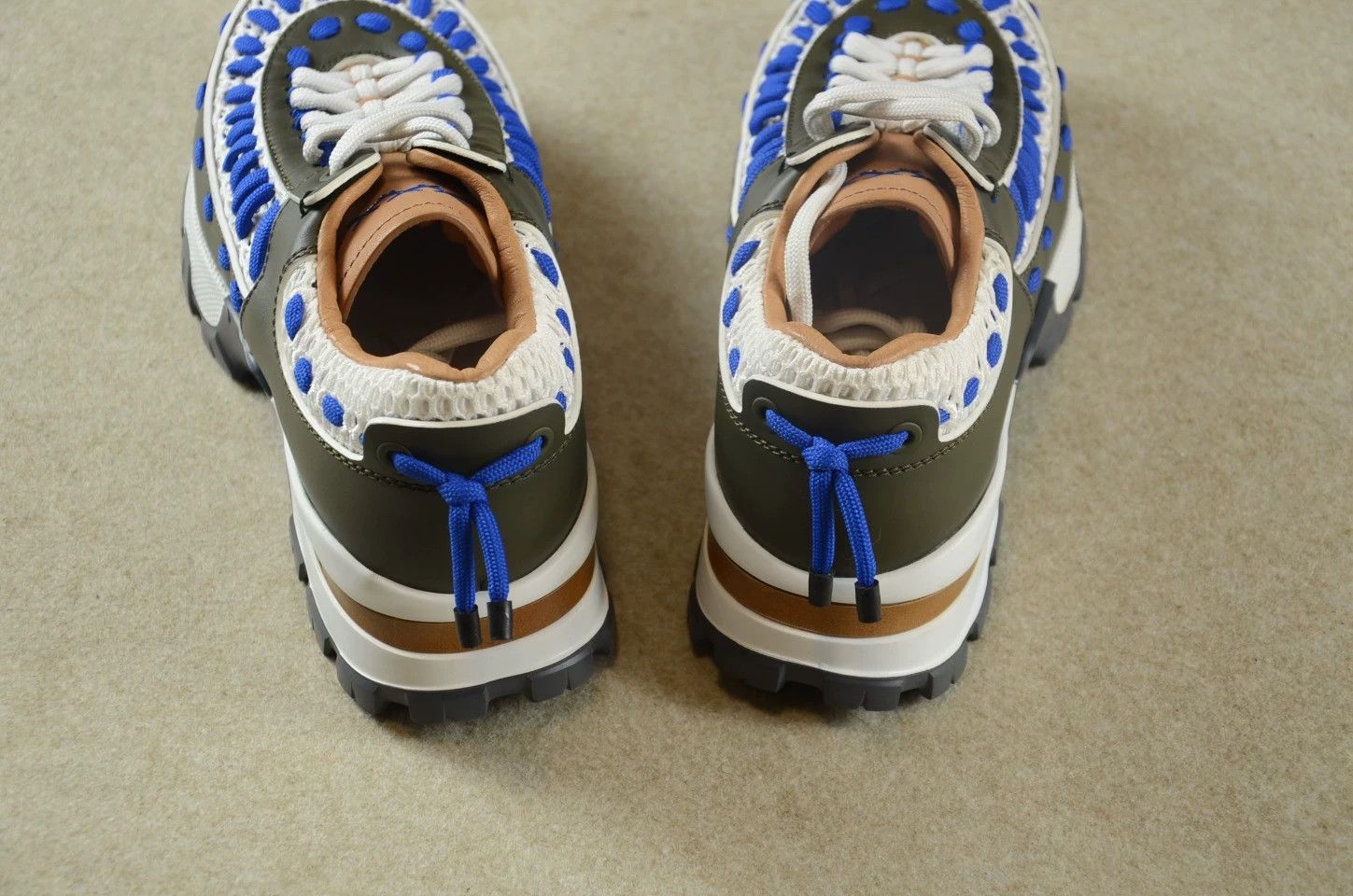 Ermenegildo Zegna Zegna Claudio Sneaker Blue / Pink White 43/43.5 Size US 10.5 / EU 43-44 - 5 Thumbnail