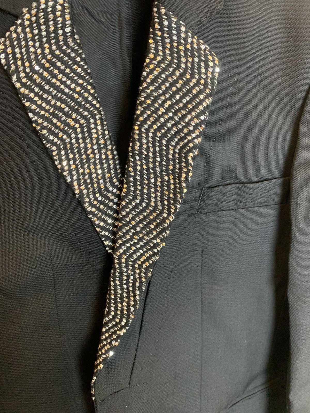Haider Ackermann Haider Ackermann AW16 Black Sequin Lapel Blazer Size US S / EU 44-46 / 1 - 5 Thumbnail