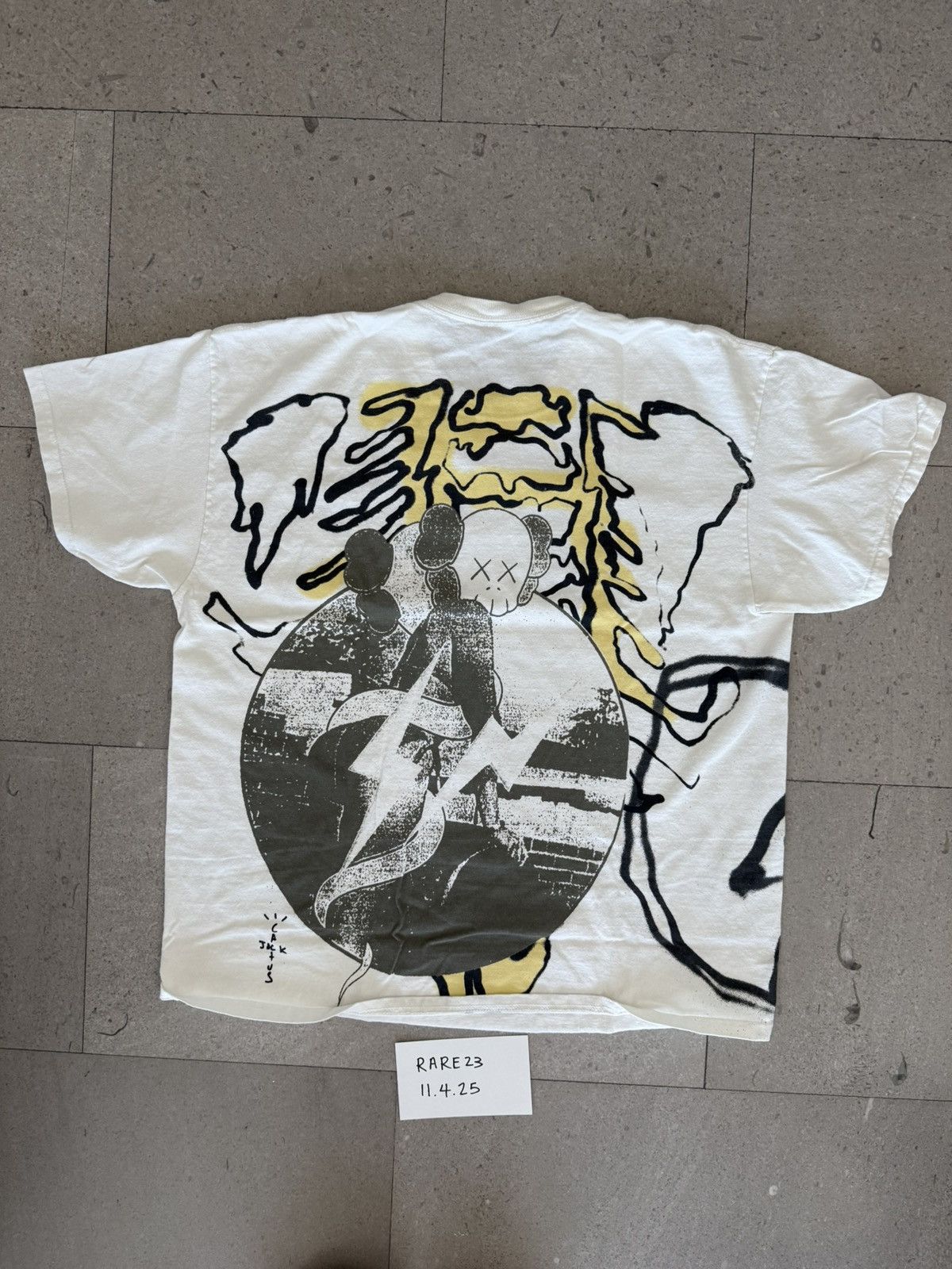 Cactus Plant Flea Market × Kaws Travis Scott Cactus Jack + Kaws For Fragment Tee in white Size US L / EU 52-54 / 3 - 3 Thumbnail