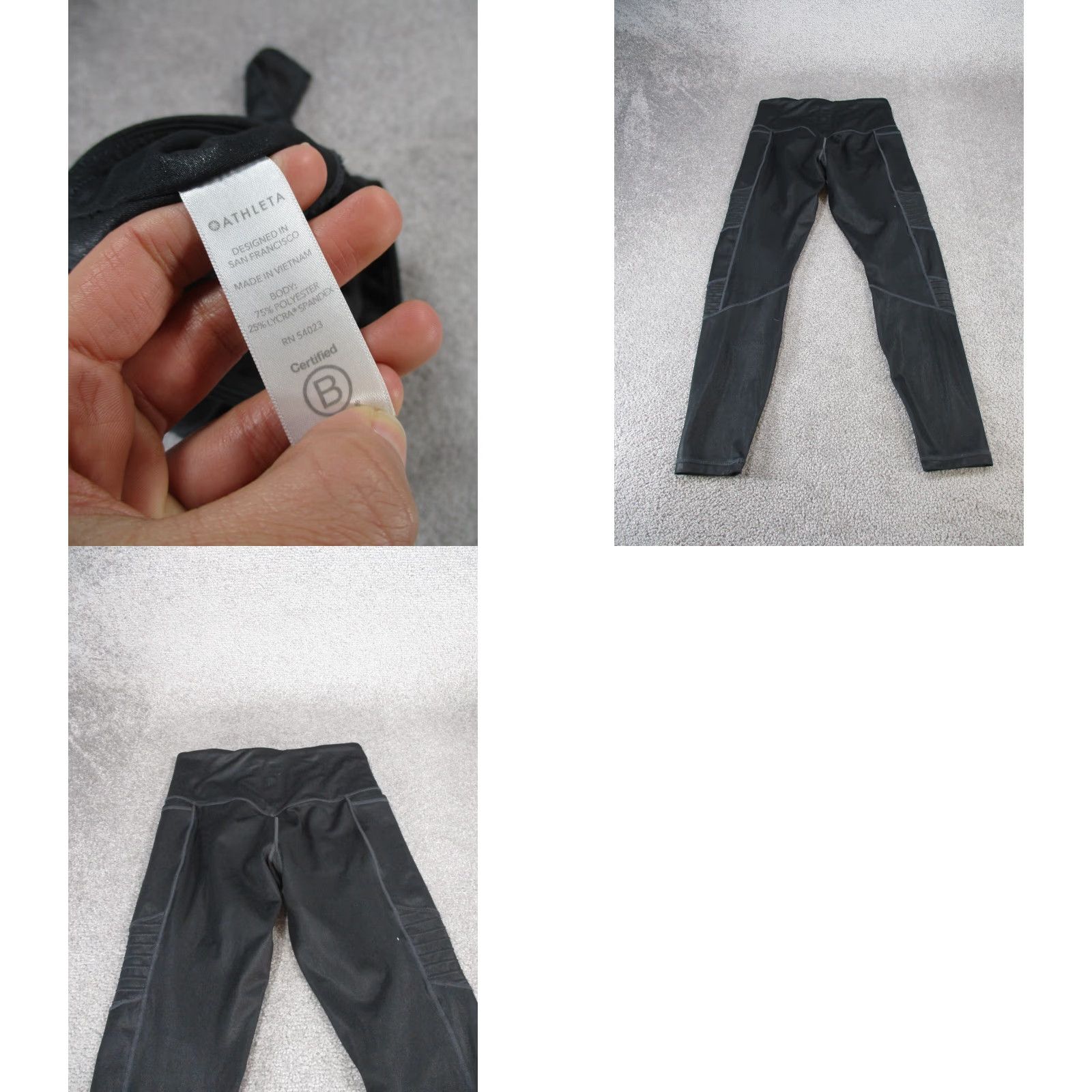 Athleta Athleta Leggings Women Small Black Inclination Moto Yoga Ankle Athleisure Womens Size 28" / US 6 / IT 42 - 8 Thumbnail