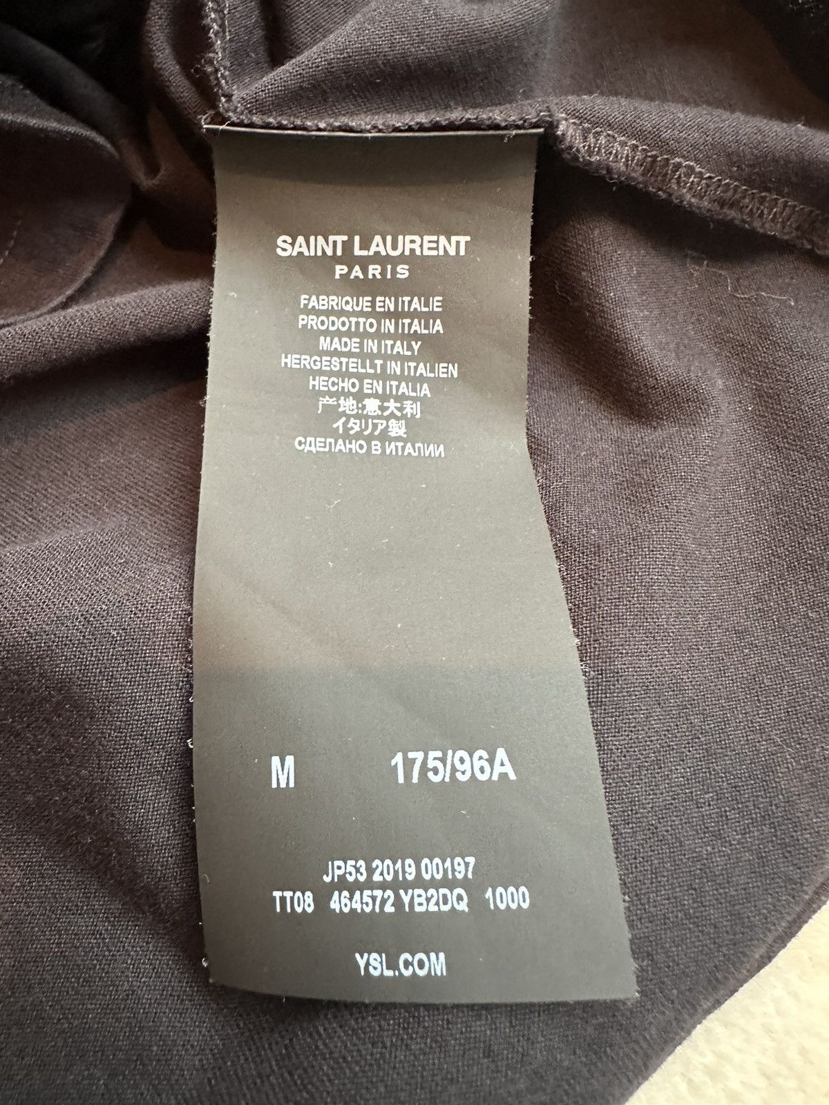 Saint Laurent Paris $550 Saint Laurent Rive Gauche black logo t shirt M Size US M / EU 48-50 / 2 - 17 Thumbnail
