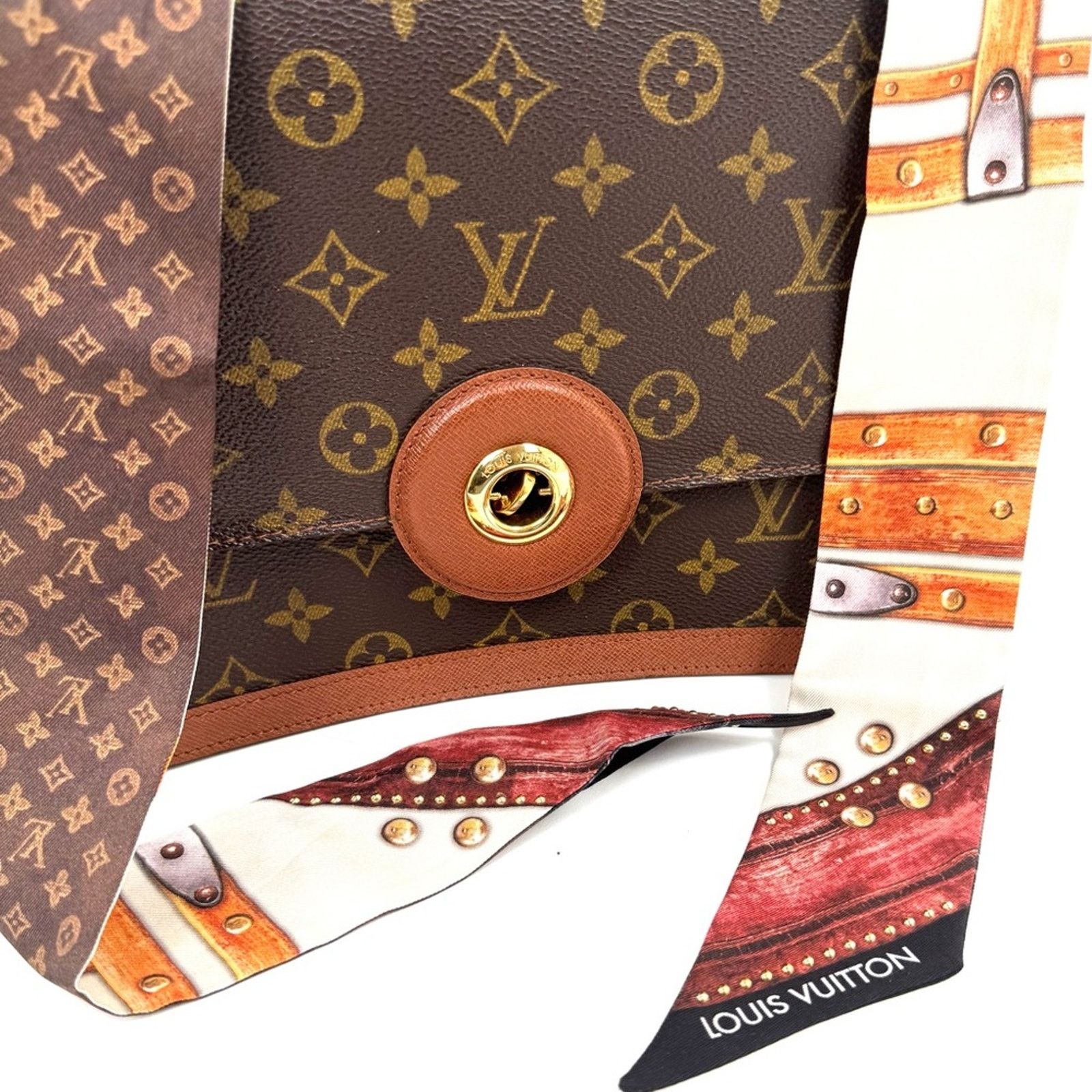 Louis Vuitton Rare LV Monogram Bag Scarf or Vachetta Handle Protector Size ONE SIZE - 1 Thumbnail