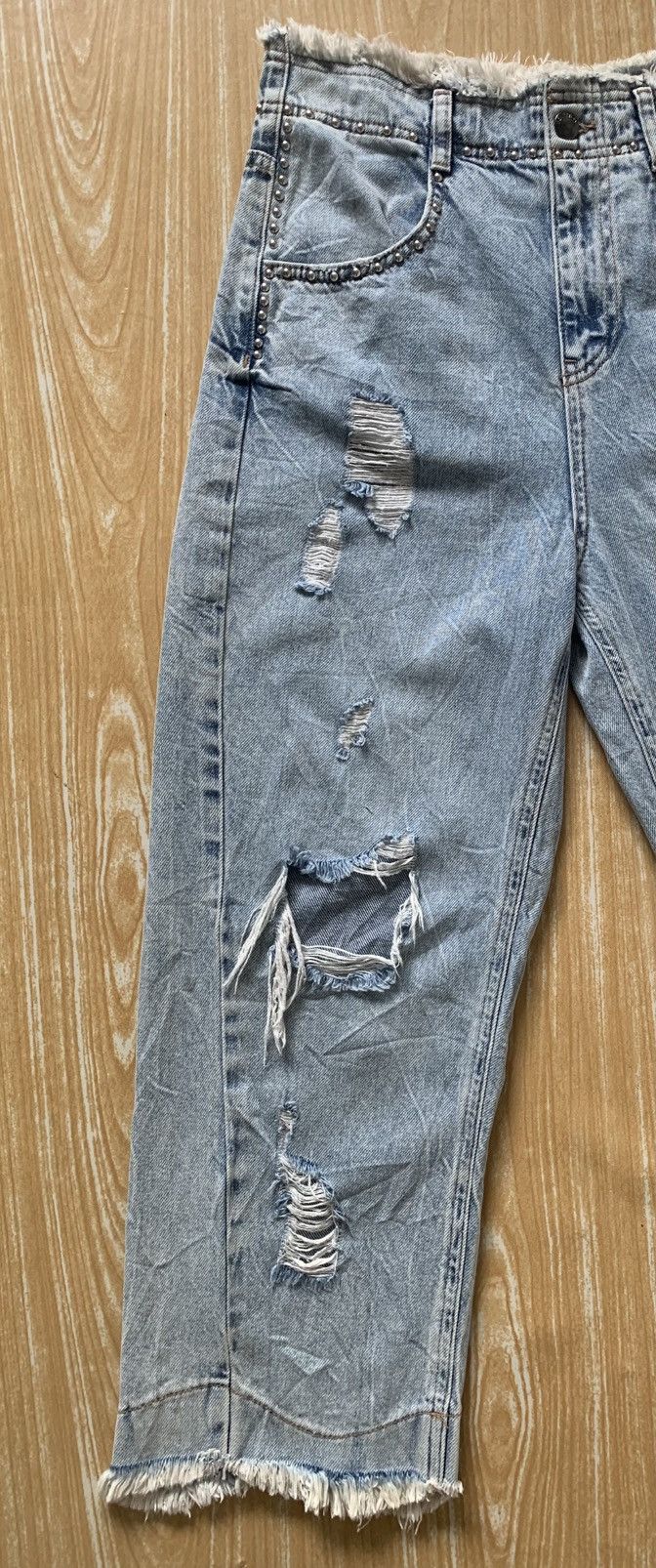 Designer × United Colors Of Benetton Distressed United Colors Of Benetton Stuck Denim Pant Size US 28 / EU 44 - 11 Thumbnail
