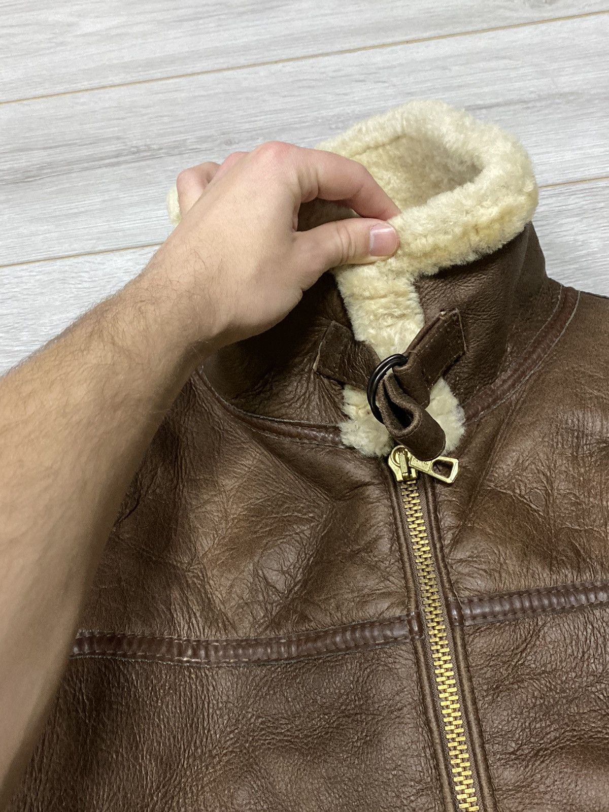 Other 🔥SHEEPSKIN COAT LEATHER TYPE B-3 AVIATION JACKET Size US L / EU 52-54 / 3 - 7 Thumbnail