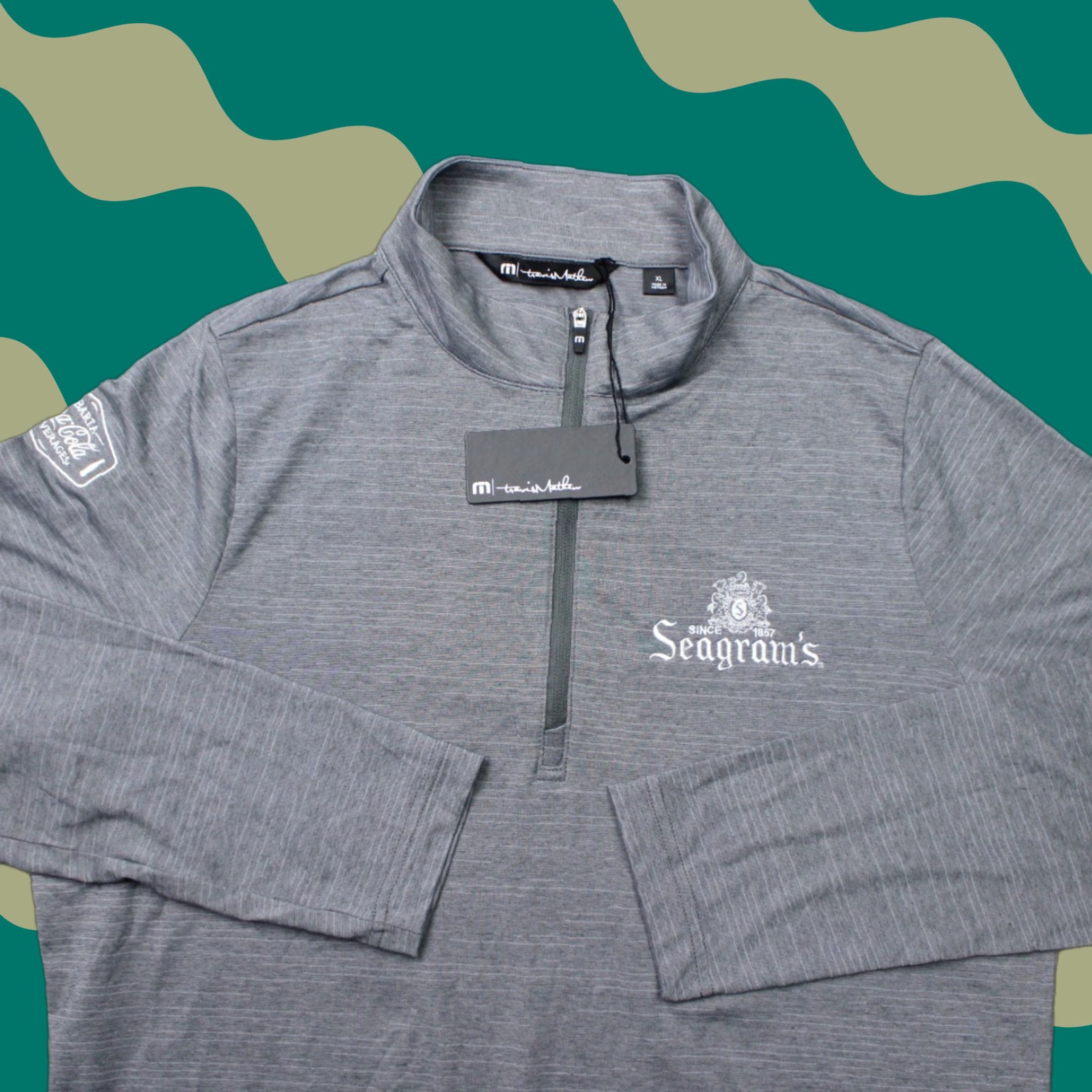TravisMathew Travis Mathew Sweatshirt Womens XL Gray 1/4 Zip Long Sleeve NWT Golf Activewear Mock Neck Pullover Casual Size XL / US 12-14 / IT 48-50 - 1 Thumbnail
