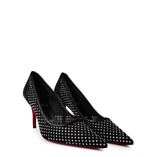 Christian Louboutin Apostropha Mesh Strass 80mm Pumps Size US 9 / IT 39 - 4 Thumbnail