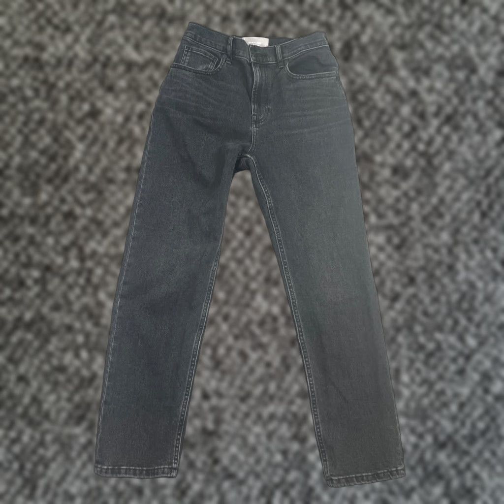 Everlane VINTAGE Everlane Women's 28 Jeans Cropped Straight Black 90s Curvy Cotton Denim Mom Style Size 28" / US 6 / IT 42 - 1 Thumbnail