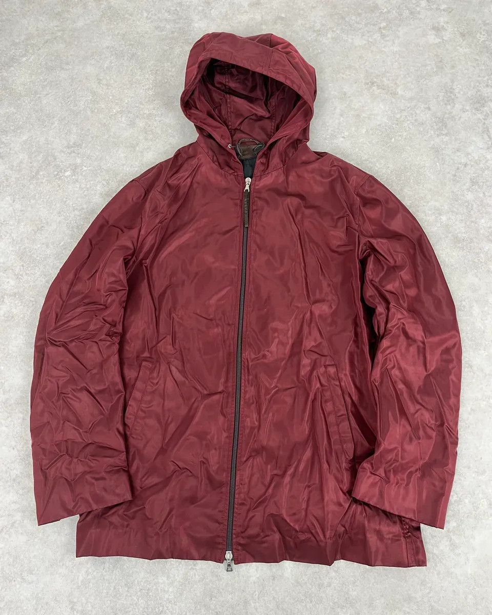 Prada 2000s Prada Red Burgundy Tech Zip-up Windbreaker Jacket Size US L / EU 52-54 / 3 - 1 Thumbnail