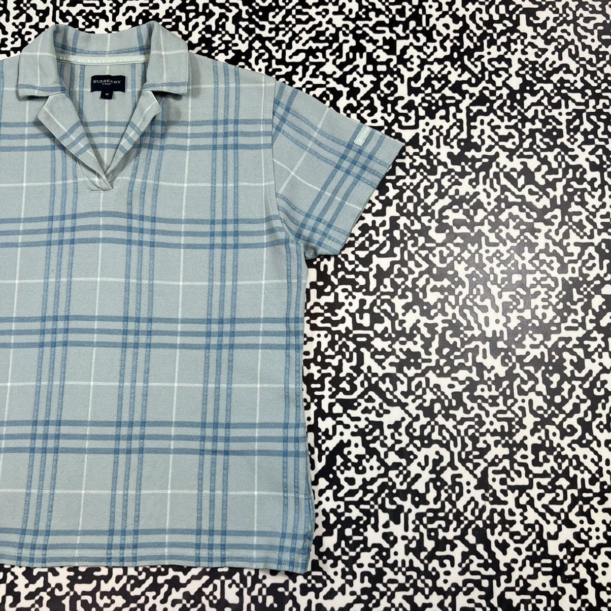 Burberry Vintage Y2K Burberry Golf Blue Nova Check Luxury T-shirt Size M / US 6-8 / IT 42-44 - 5 Thumbnail