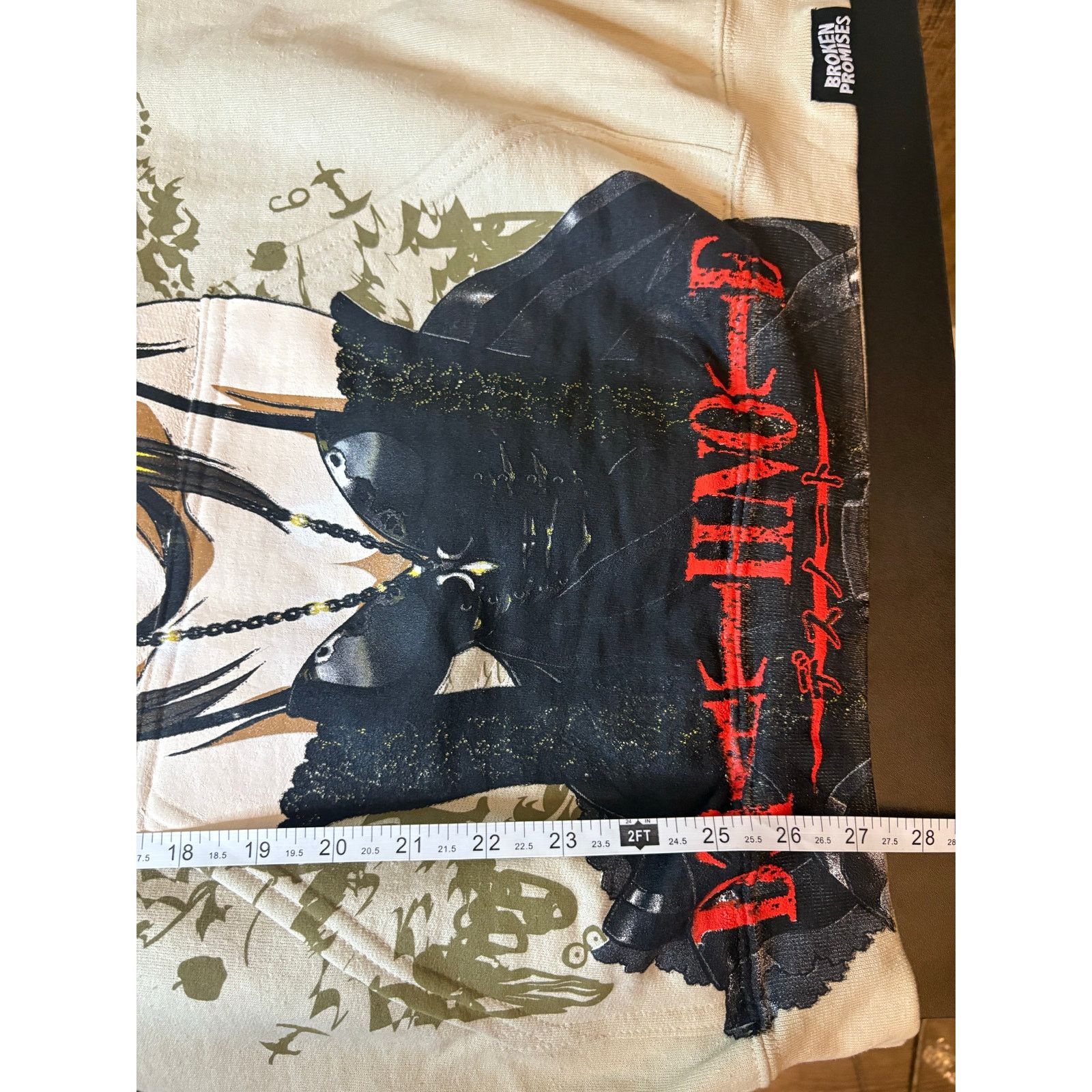 Broken Promises Co. NWOT Sz. M - Mens DeathNote Hoodie by Broken Promises, beige Size US M / EU 48-50 / 2 - 7 Thumbnail