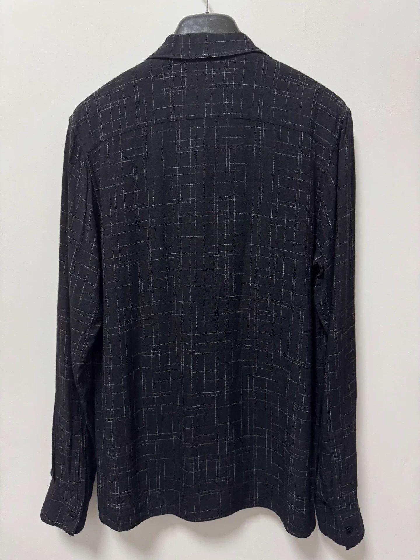 Saint Laurent Paris Saint Laurent SLP silk black bamboo pattern shirt Size US L / EU 52-54 / 3 - 3 Thumbnail