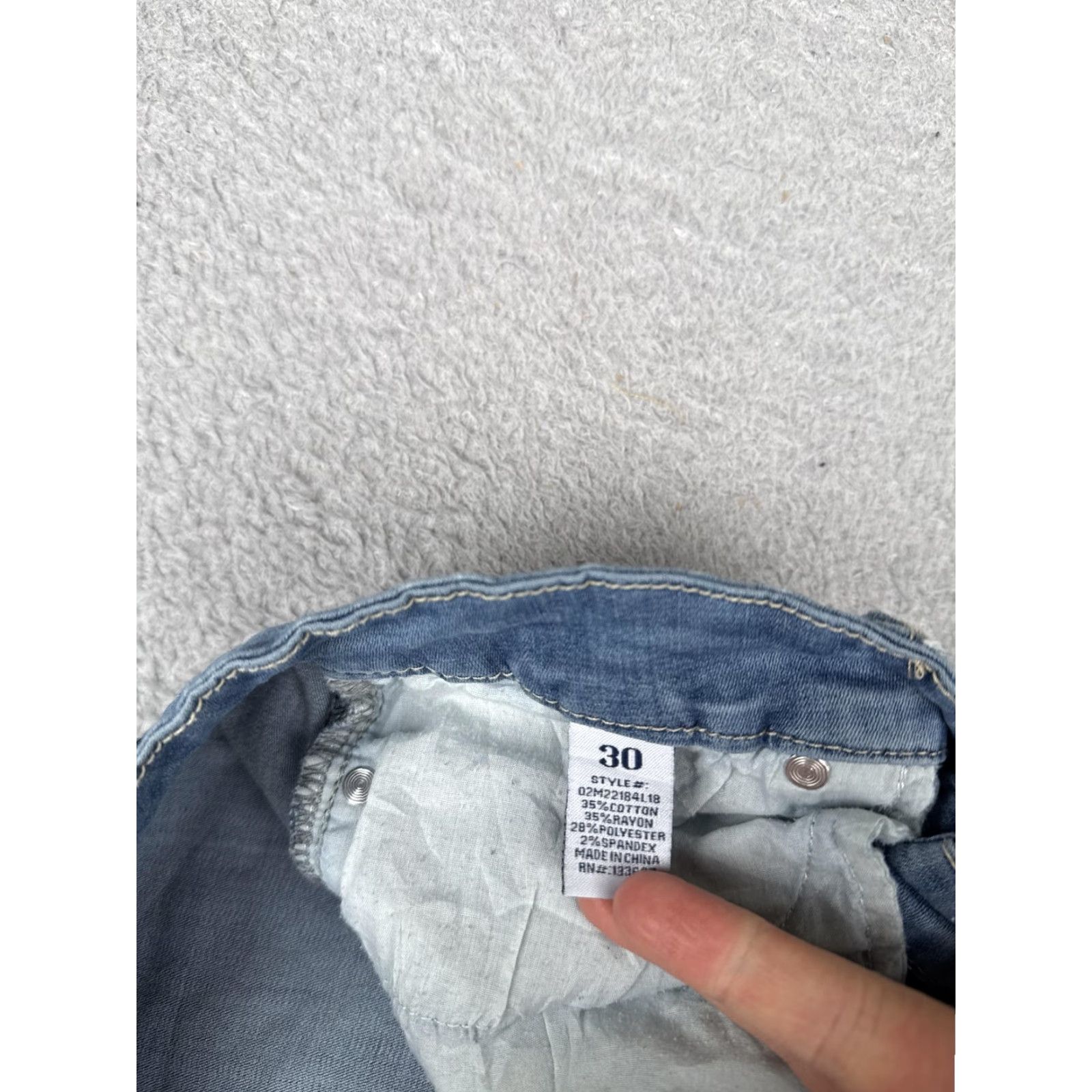 Vintage Revery Jeans Womens 30 Bootcut Denim Light Blue Mid Rise Stretch 30x27 Size 30" / US 8 / IT 44 - 7 Thumbnail
