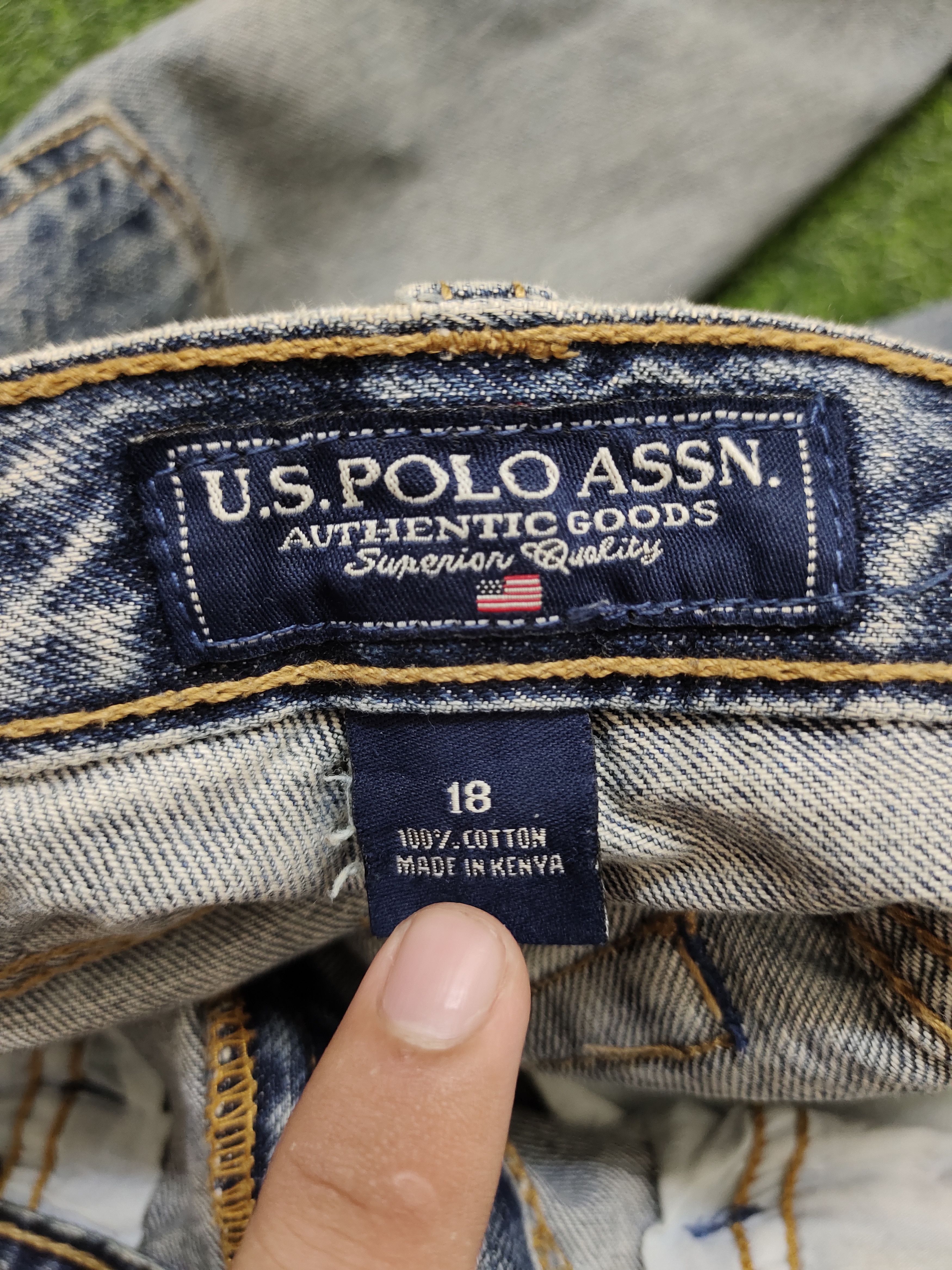 U.S. Polo Assn. Vintage Y2k U.S. Polo Assn. Destroy Distressed Denim Jeans Size US 30 / EU 46 - 16 Thumbnail