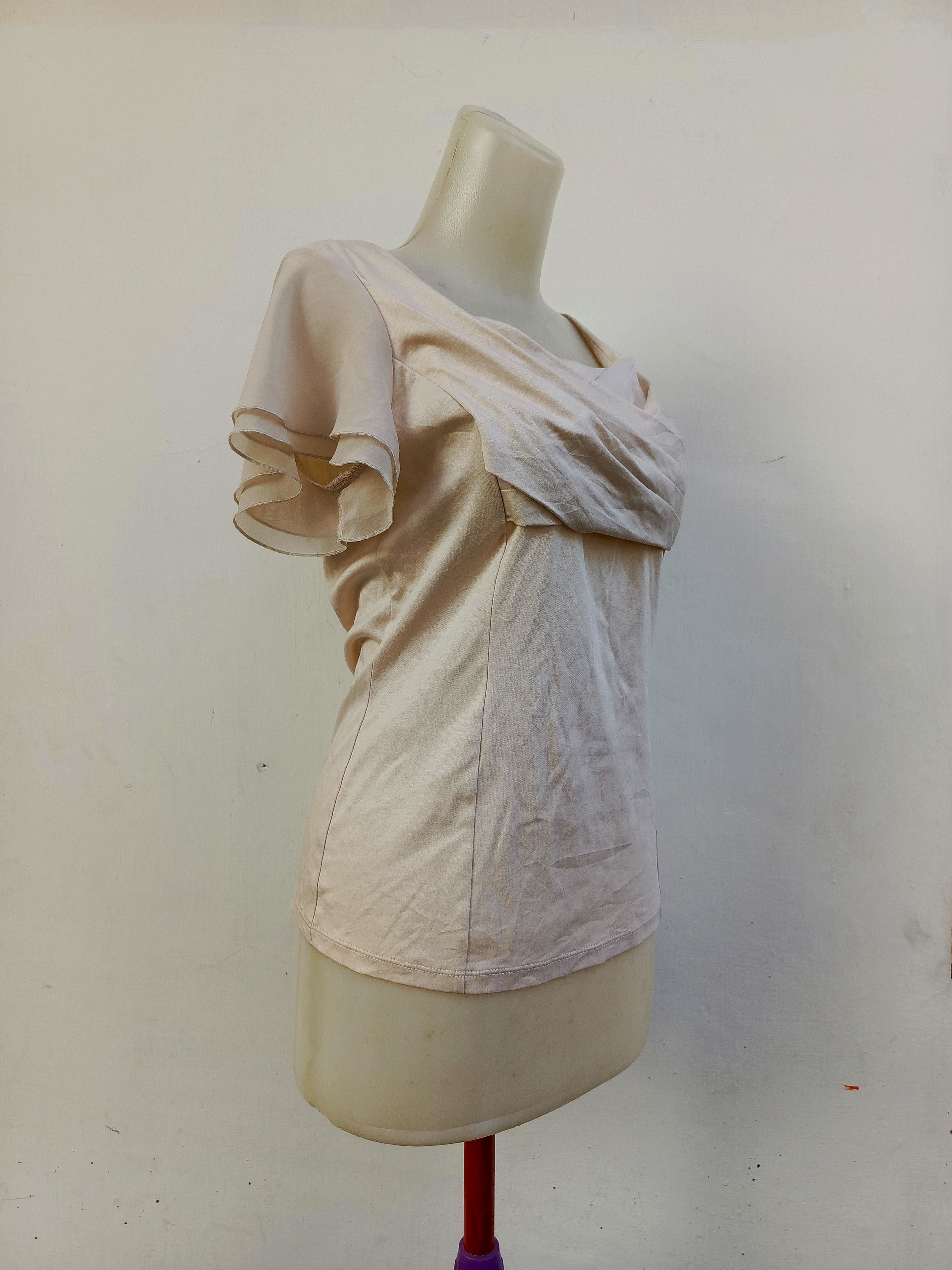 Japanese Brand Materia Milano Draped Top — Minimal Chic — NVMBER17 Size XS / US 0-2 / IT 36-38 - 3 Thumbnail
