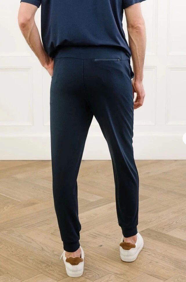 Other Cozy Earth Bamboo Joggers Men’s XXL Navy Soft Lounge Pants Size US 37 - 3 Thumbnail