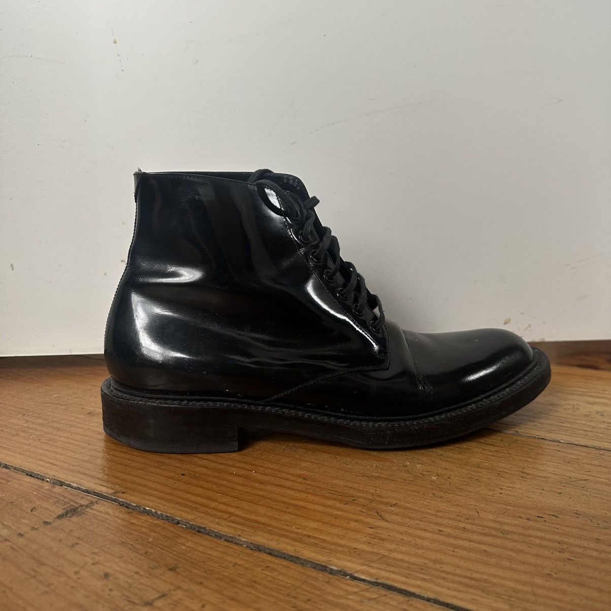 Saint Laurent Paris Saint Laurent Paris FW15 Patent Dress Combat Boot Size US 9 / EU 42 - 1 Thumbnail