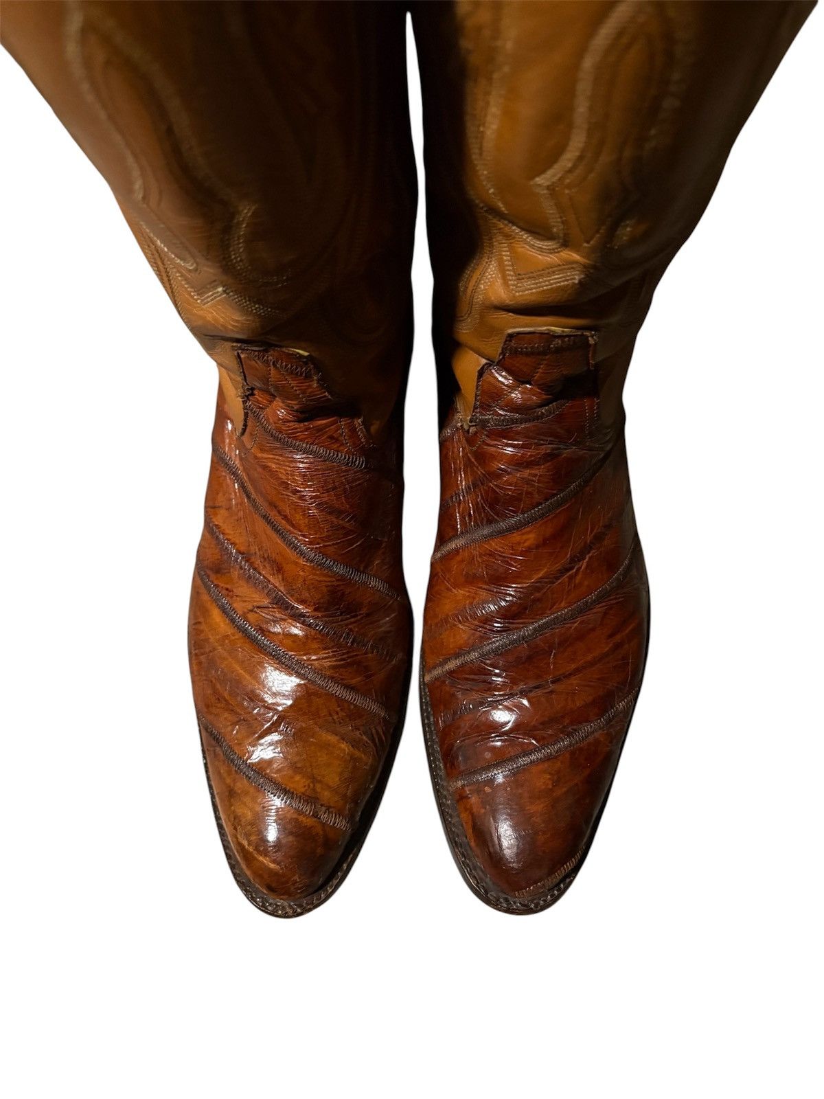 Rios of Mercedes Rios Of Mercedes Vintage Eel Leather Cowboy Boots Size US 8.5 / EU 41-42 - 3 Thumbnail