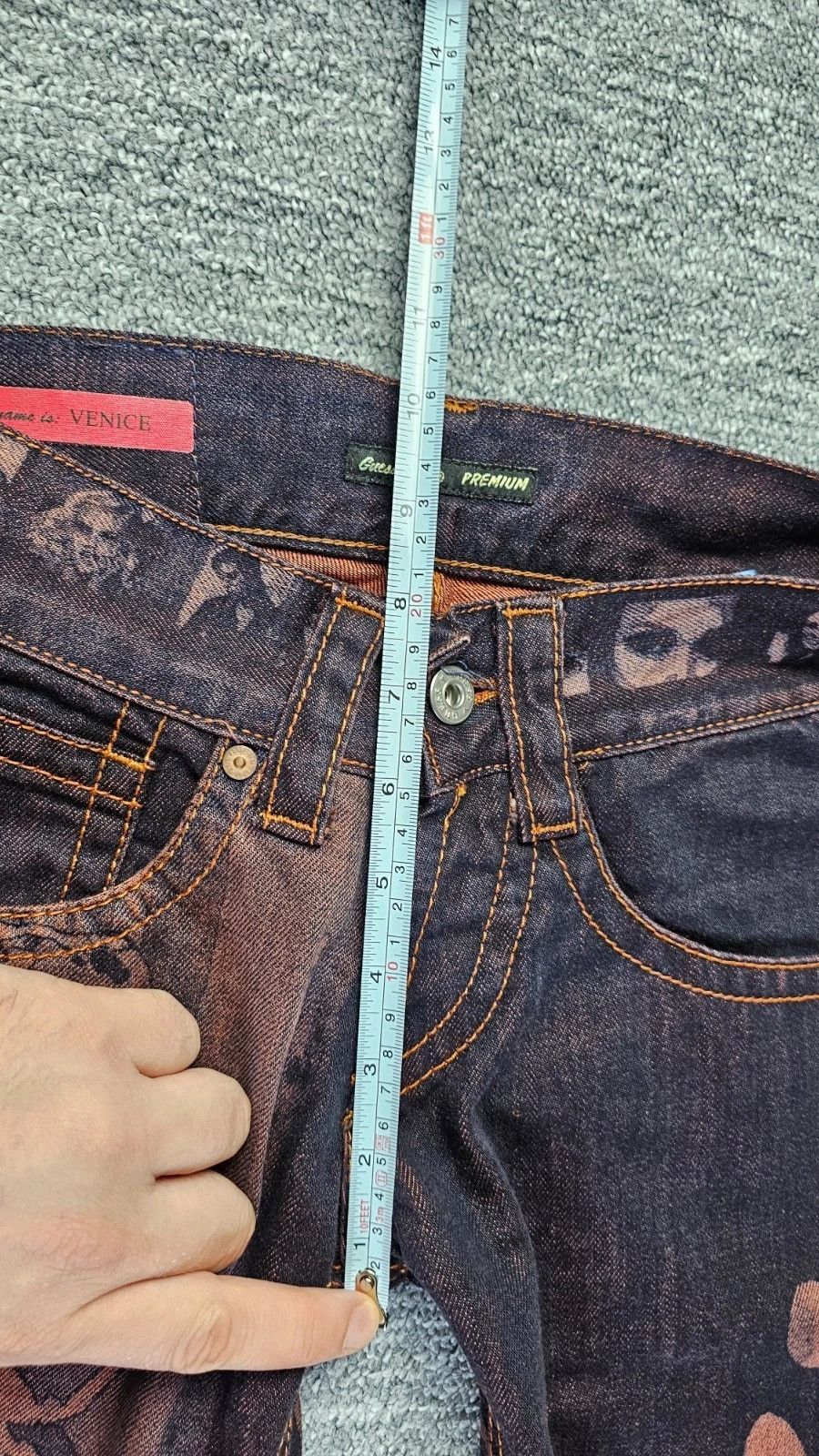 Guess Guess Jeans Marilyn Monroe Pants Venice Diva Graphic Blue 24 Size 24" / US 00 / IT 34 - 17 Thumbnail