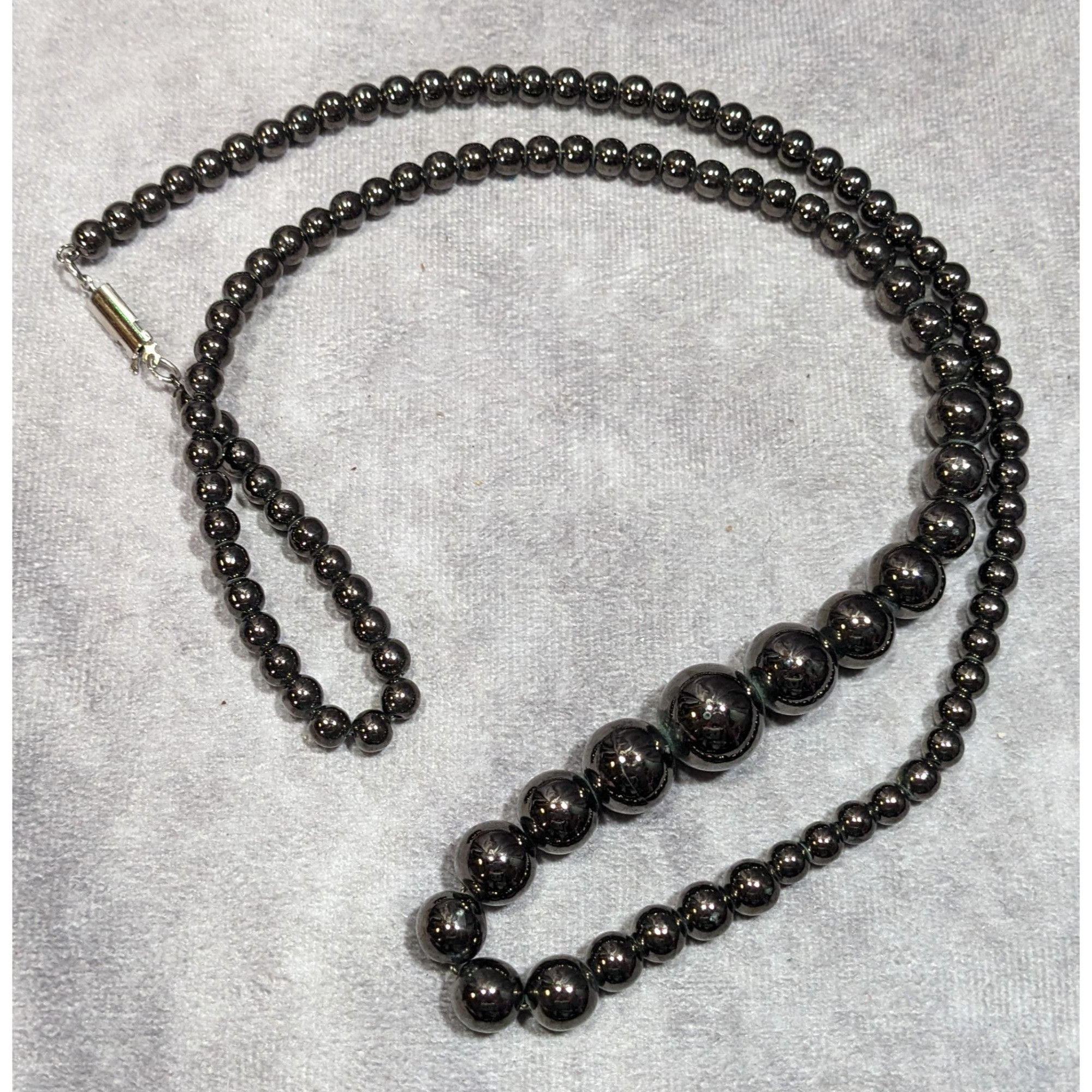 Other Elegant Faux Hematite Graduated Beaded Necklace Size ONE SIZE - 4 Thumbnail