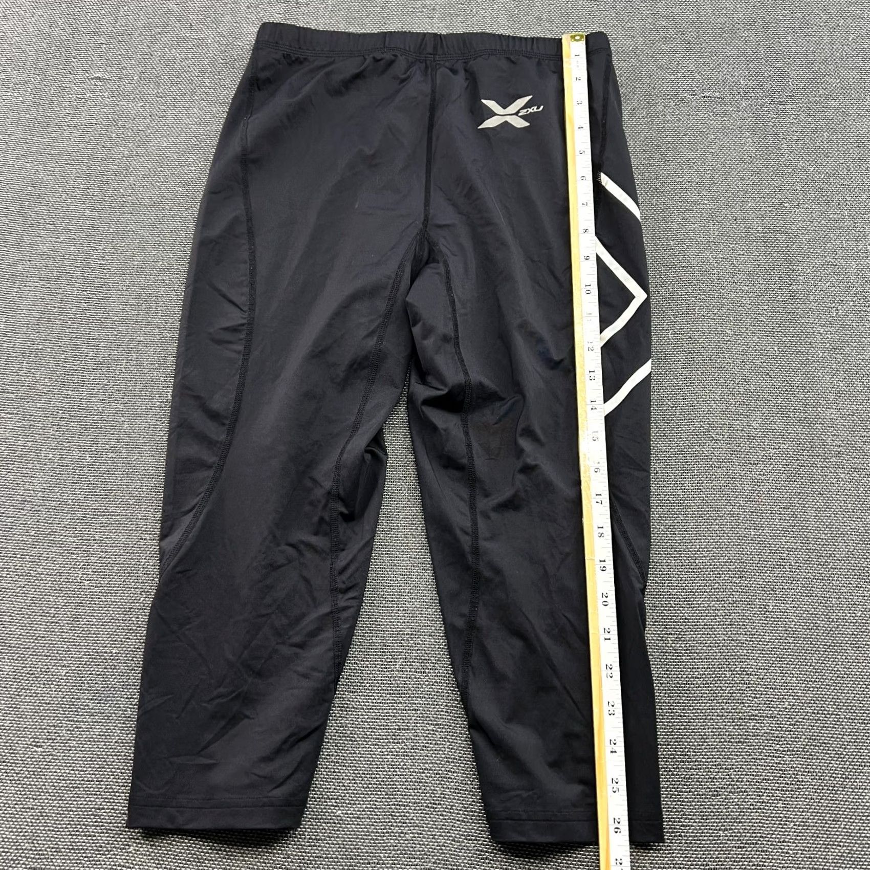2XU 2XU Elite Mens Compression 3/4 Pants Large White Tights Athletic Drawstrings Track Pants Mens L Black 2XU Clinch Size US 33 - 5 Thumbnail