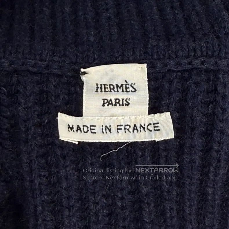 Hermes Hermes Navy Blue Floral Pattern Patchwork Design Sweater Size XXS / US 00 / IT 34 - 5 Thumbnail