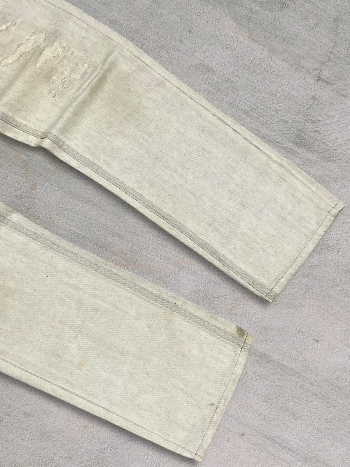 KOJIMA GENES Japanese Denim E Jeans by Kojima Ripped Punk Style Designer Size US 33 - 6 Thumbnail