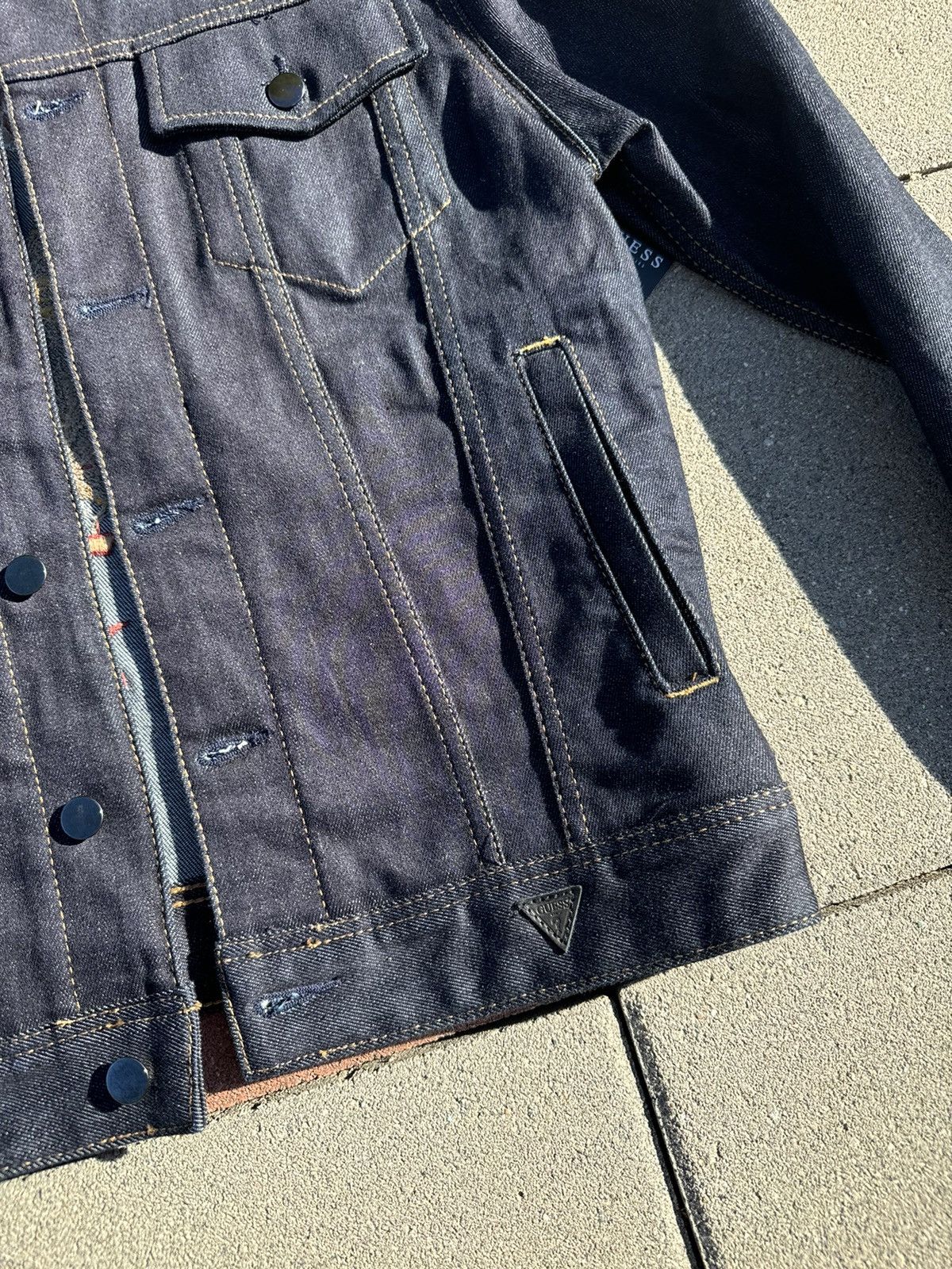 Guess Raw Selvedge Denim Jacket Guess Men’s Rex Embroidered Size US M / EU 48-50 / 2 - 4 Thumbnail