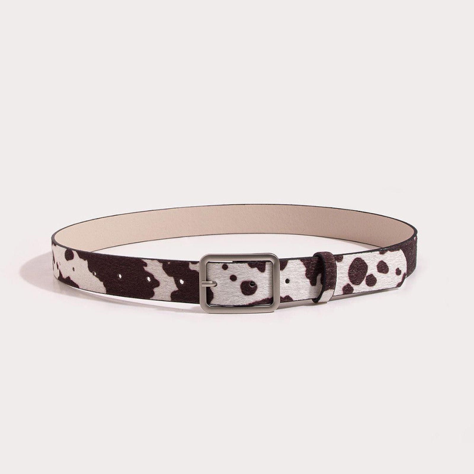 Leather y2k Cow Print Belt Size ONE SIZE - 4 Thumbnail