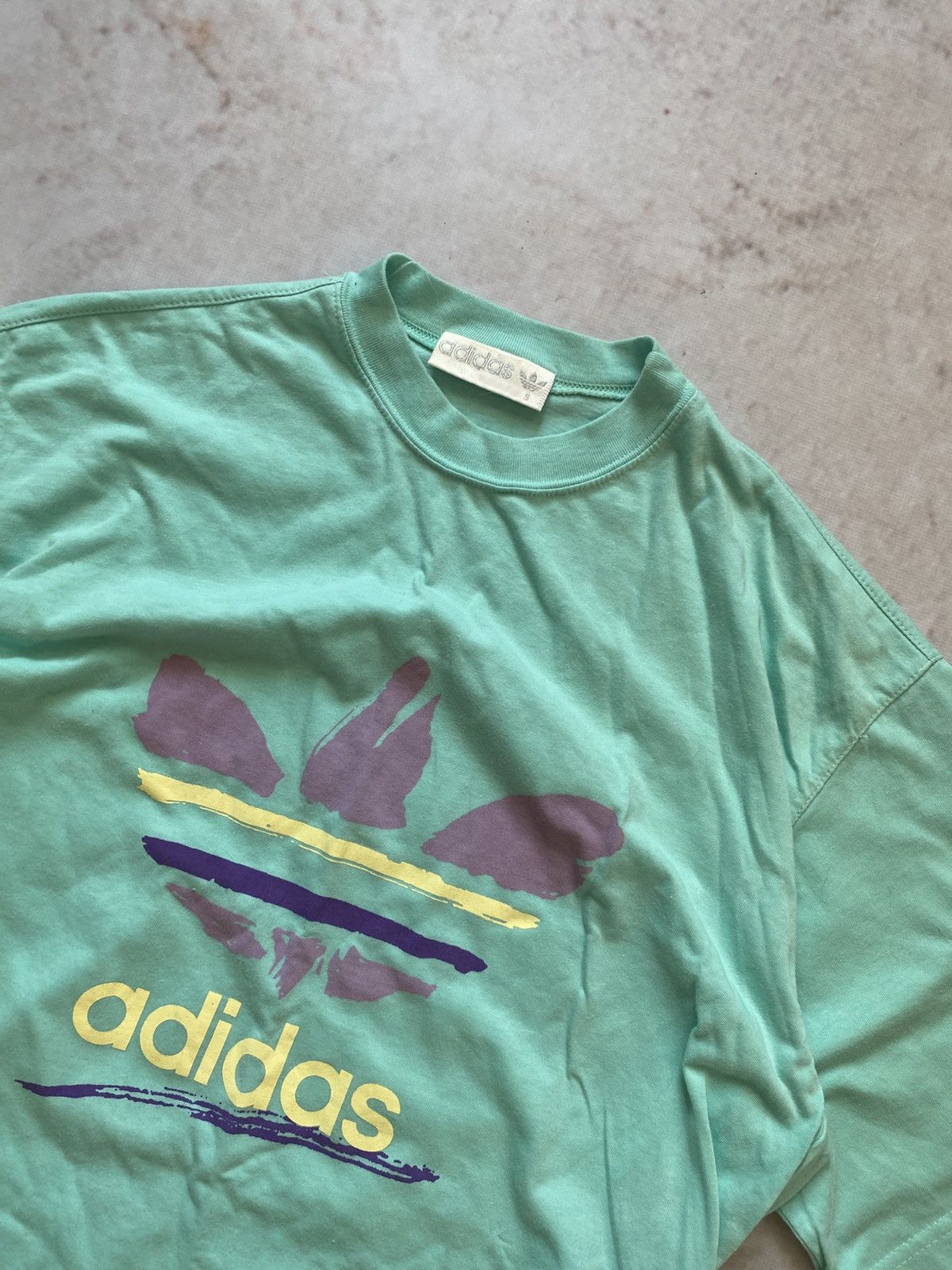 Adidas × Vintage Vintage 90s adidas Mint T-shirt Y2k style Size US S / EU 44-46 / 1 - 4 Thumbnail