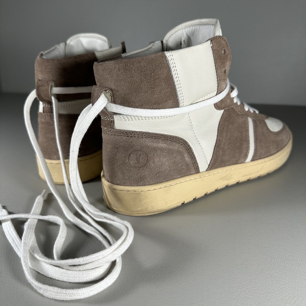 Collegium Collegium Pillar Destroyer High Top Suede Leather Sneakers Size US 8.5 / EU 41-42 - 7 Thumbnail