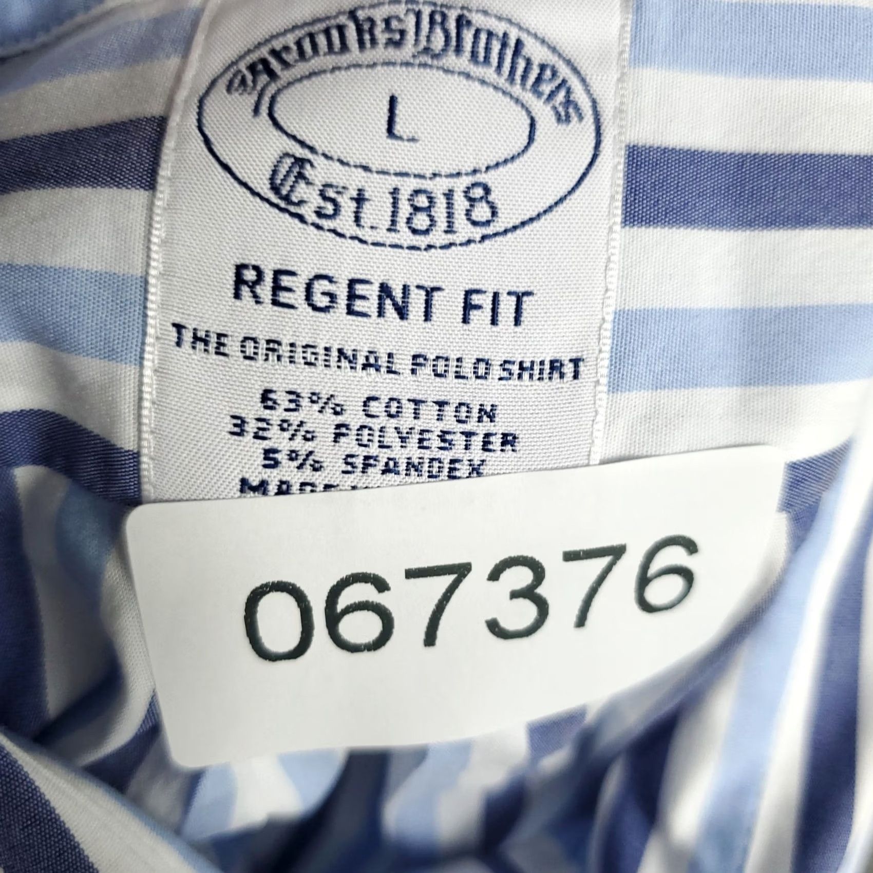 Brooks Brothers Brooks Brothers Shirt Mens Large Blue Striped Regent Button Up Long Sleeve Size US L / EU 52-54 / 3 - 7 Thumbnail