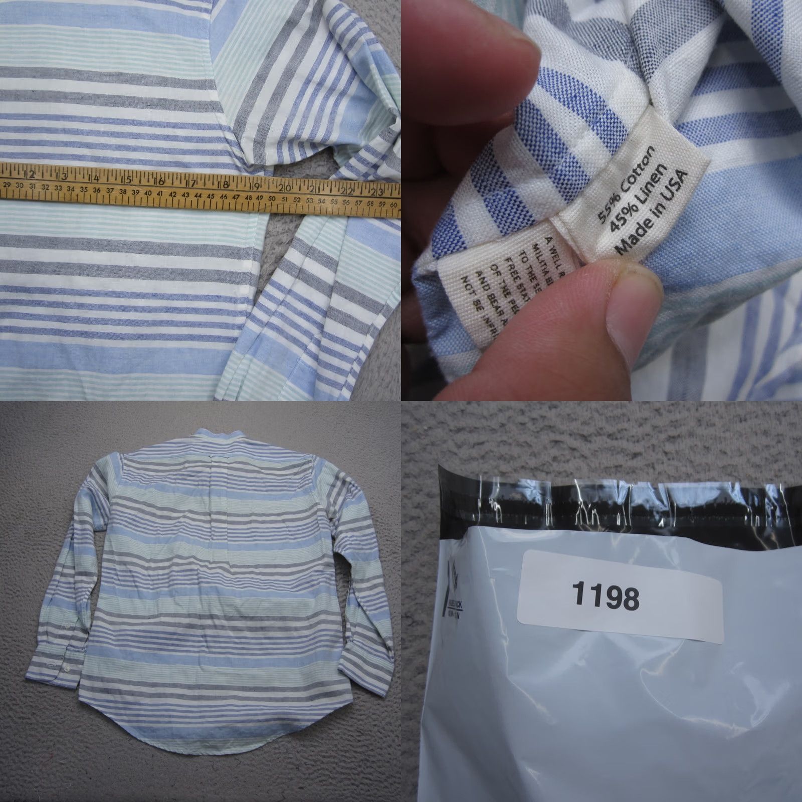 Vintage Ball And Buck Shirt Men Small Blue Button Up The Scout Shirt Linen Made In USA Size US S / EU 44-46 / 1 - 8 Thumbnail