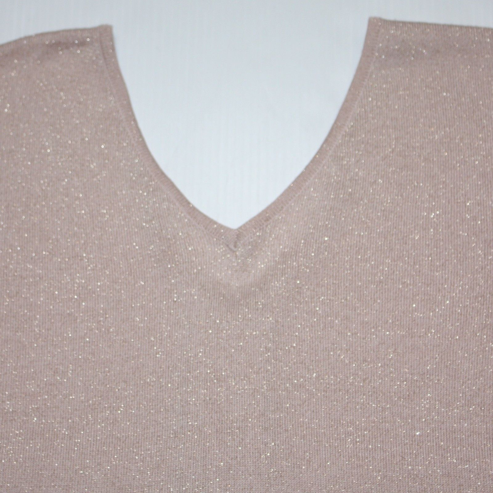 Other V-neck with Pleated Back Sweater in Pink Sparkle & size M Size M / US 6-8 / IT 42-44 - 3 Thumbnail