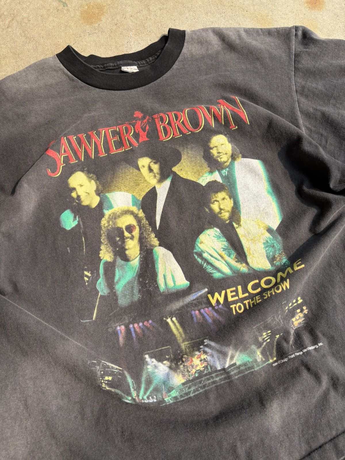 Band Tees Vintage 1994 Sawyer Brown Two Tone Faded Boxy Jazz Tee Size US XL / EU 56 / 4 - 3 Thumbnail