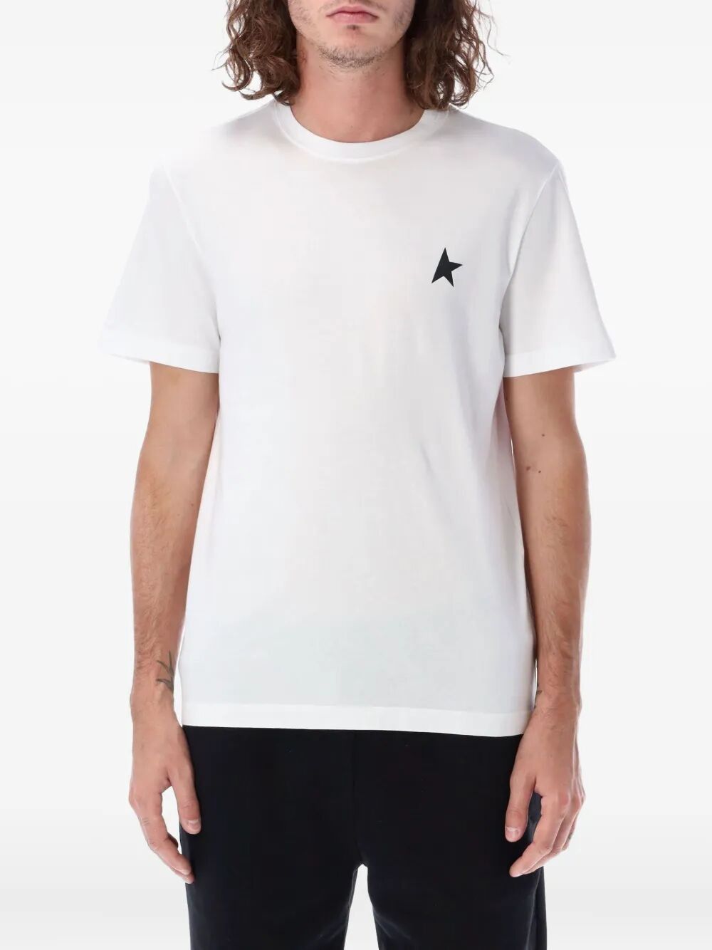 Golden Goose "STAR M`S" REGULAR T-SHIRT SMALL STAR BLACKBOARD Size US M / EU 48-50 / 2 - 1 Thumbnail