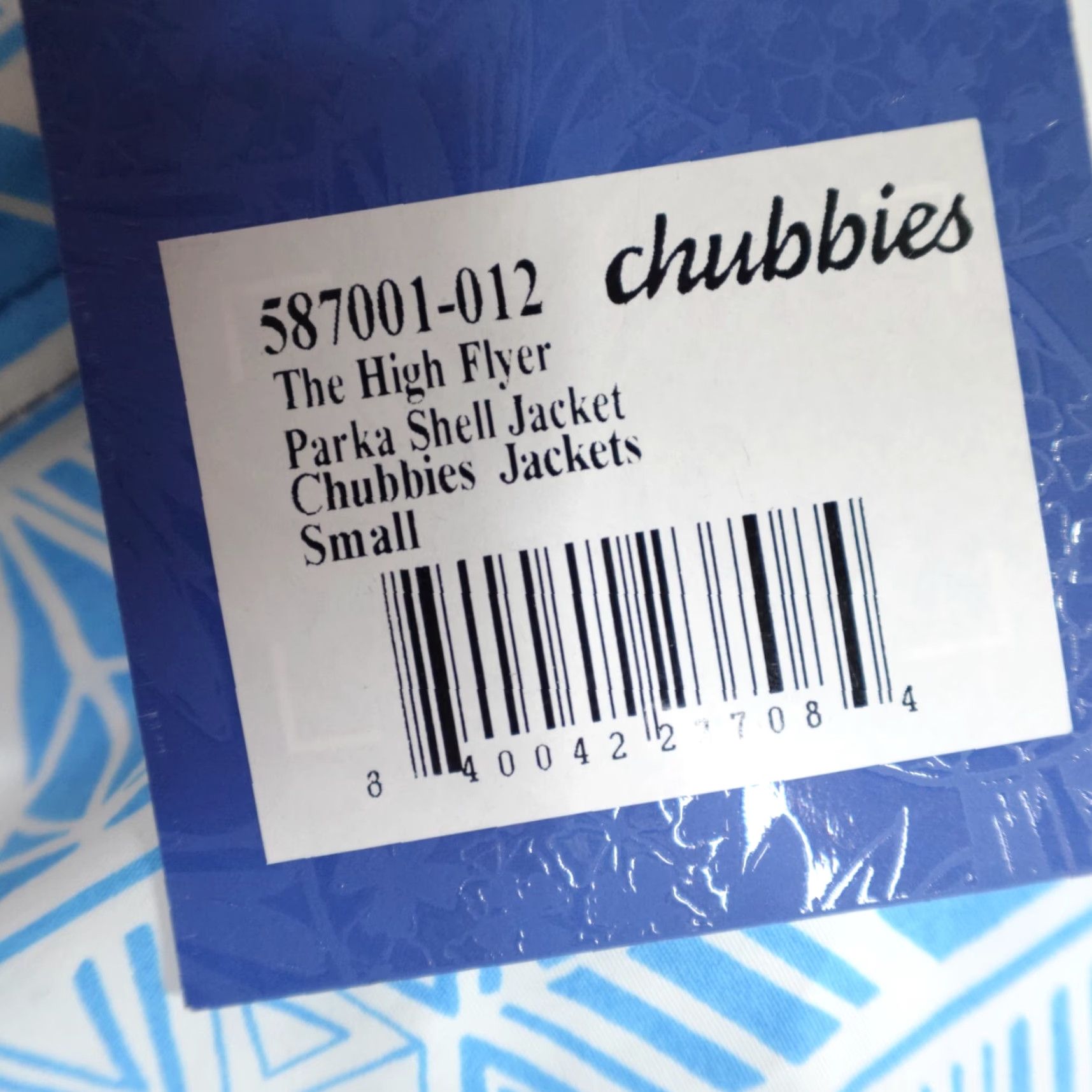 Chubbies Chubbies Jacket S Blue Waterproof Hooded Zip Shell Rain Coat Men Small Windbreaker Full Zip Size US S / EU 44-46 / 1 - 2 Thumbnail
