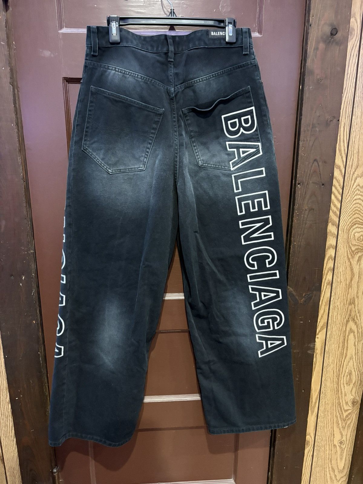Balenciaga [S] Balenciaga SS24 Outline Baggy Jeans Size US 31 - 2 Thumbnail