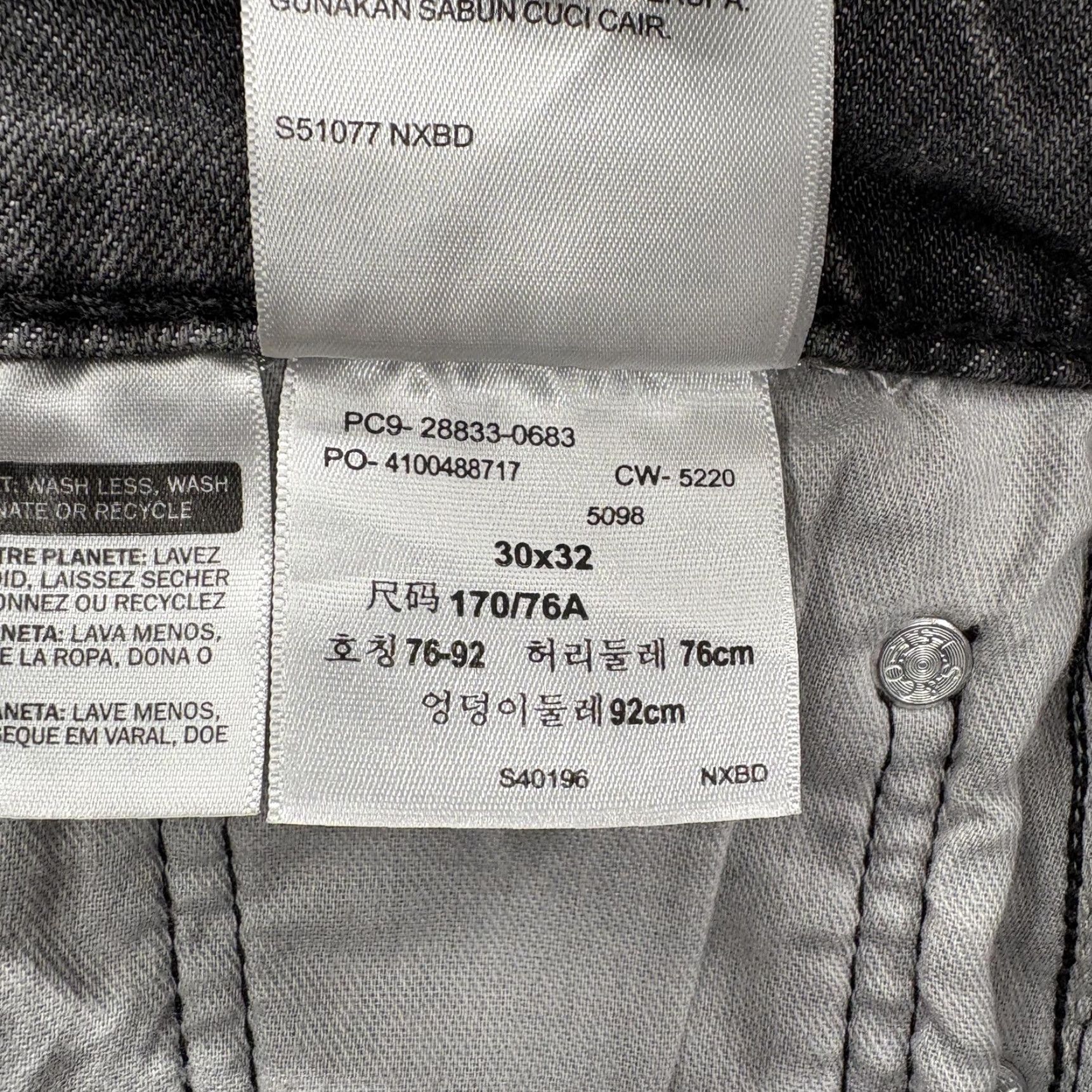 Levi's Levis 512 Jeans Mens 30x32 Gray Medium Wash Slim Tapered Denim Pants Suspenders? Size US 30 / EU 46 - 6 Thumbnail