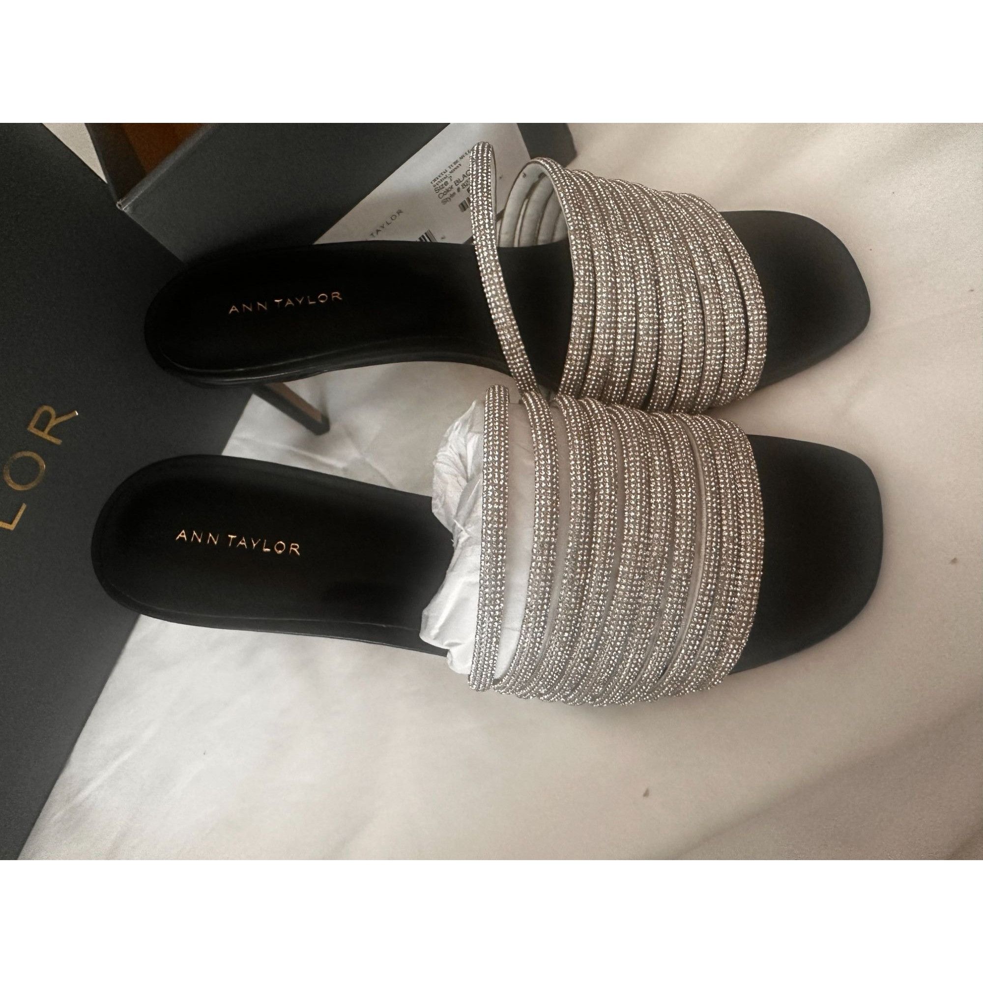 Ann Taylor NIB Ann Taylor Crystal Tube Mule Sandals Size 7 Size US 7 / IT 37 - 5 Thumbnail