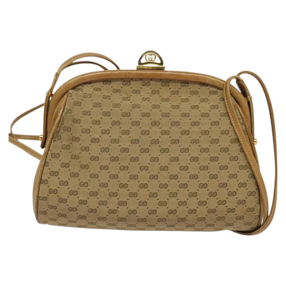 Gucci GUCCI Micro GG Supreme Shoulder Bag Pvc Beige Gold 001 261 Size ONE SIZE - 3 Thumbnail