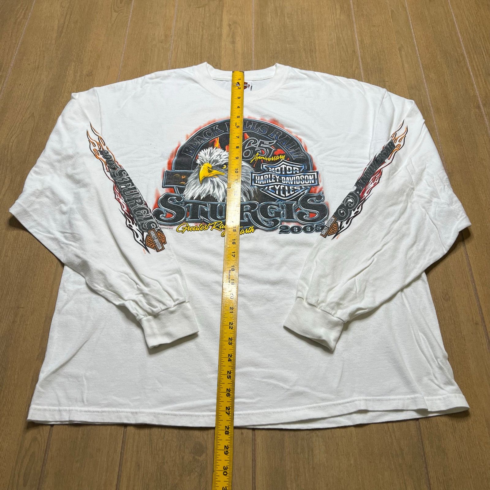 Harley Davidson Vintage Harley Davidson Eagle Flames Sturgis Long Sleeve XL Size US XL / EU 56 / 4 - 7 Thumbnail