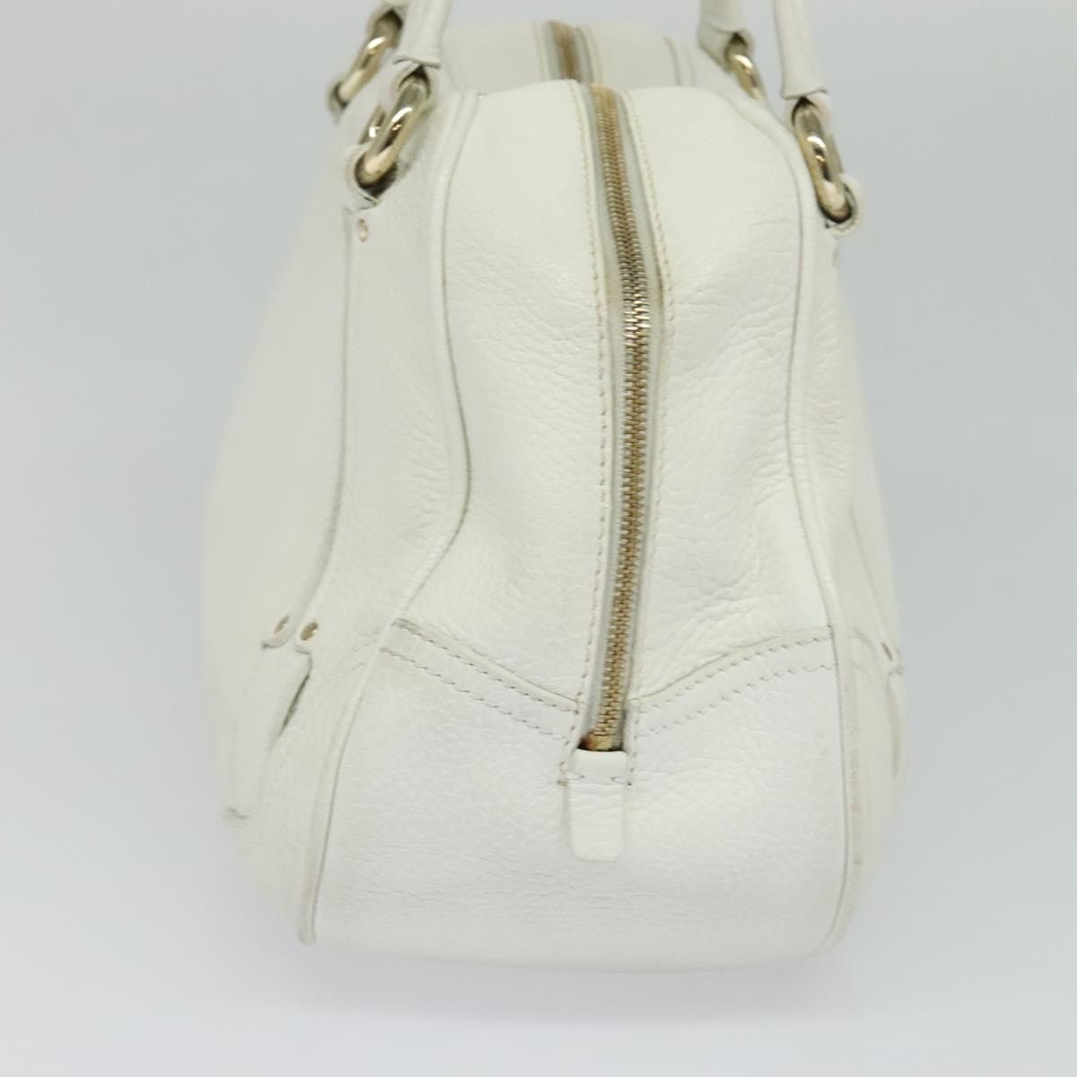 Celine CELINE Hand Bag Leather White Gold Size ONE SIZE - 5 Thumbnail