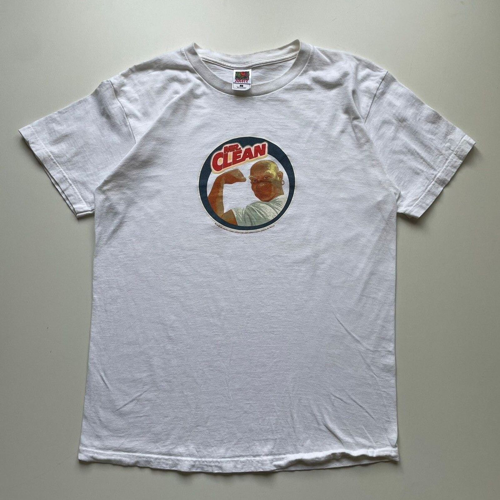 Fruit Of The Loom Vintage Y2K Mr. Clean Promo T Shirt Large White Funny Logo Size US L / EU 52-54 / 3 - 1 Thumbnail
