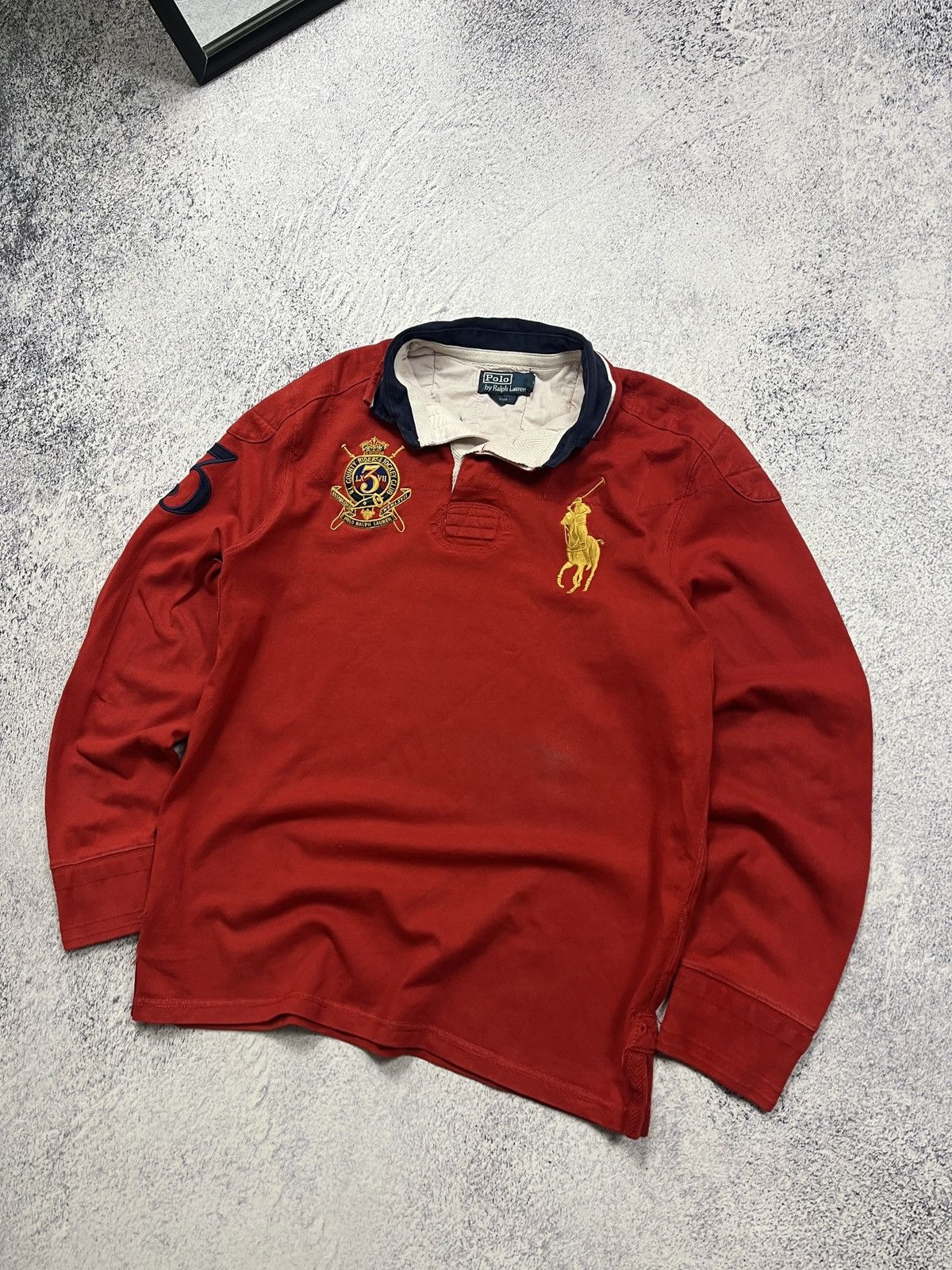 Polo Ralph Lauren Vintage Polo Ralph Lauren #3 RRL Rugby Shirt Longsleeve Y2k Size US L / EU 52-54 / 3 - 3 Thumbnail