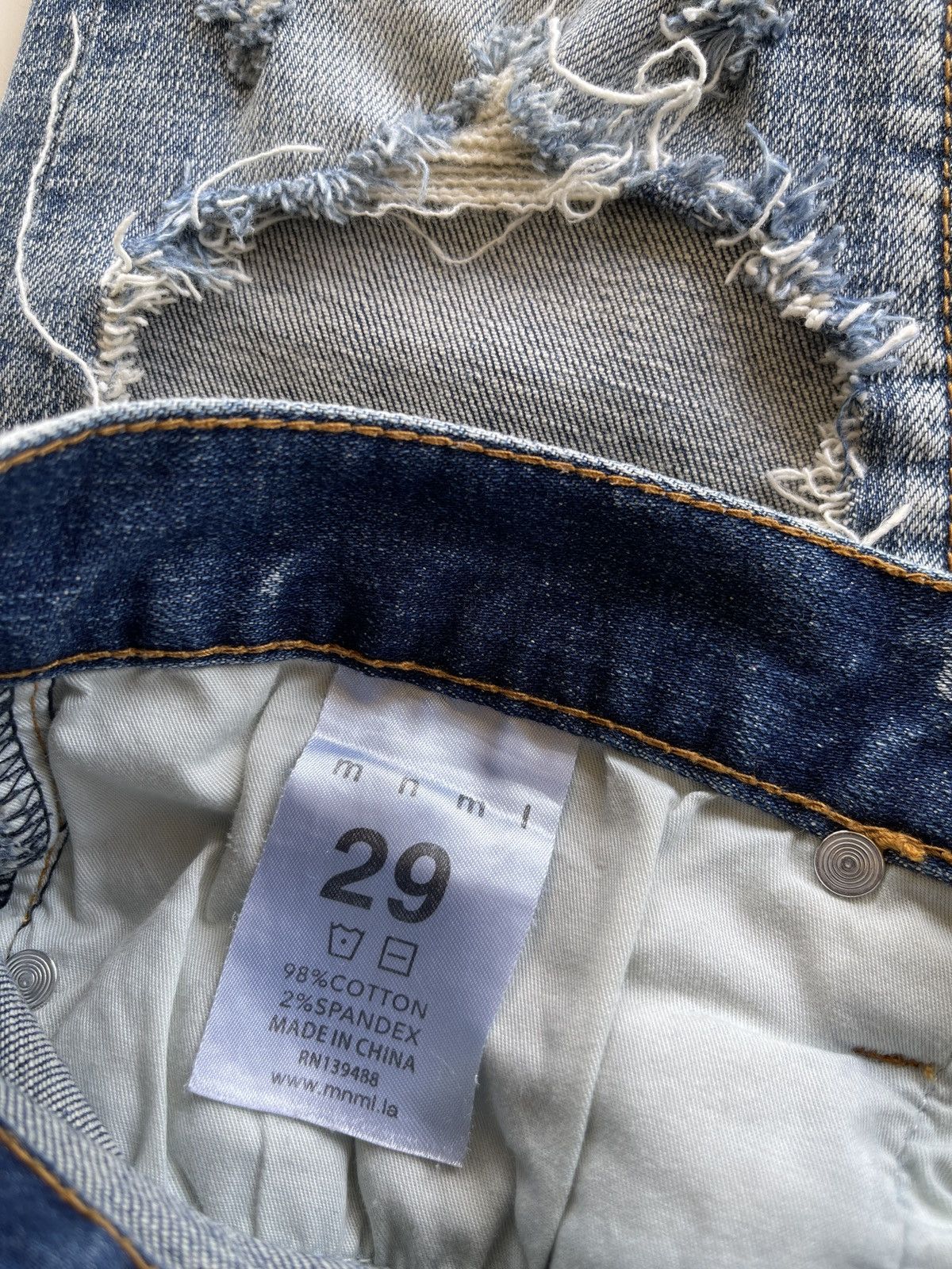 MNML MNML Distressed Stretch Skinny Denim Size US 30 / EU 46 - 12 Thumbnail