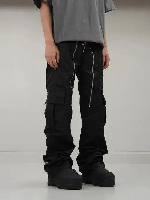 Jean utility pleated zipper punk cargo pants Size US 32 / EU 48 - 1 Thumbnail
